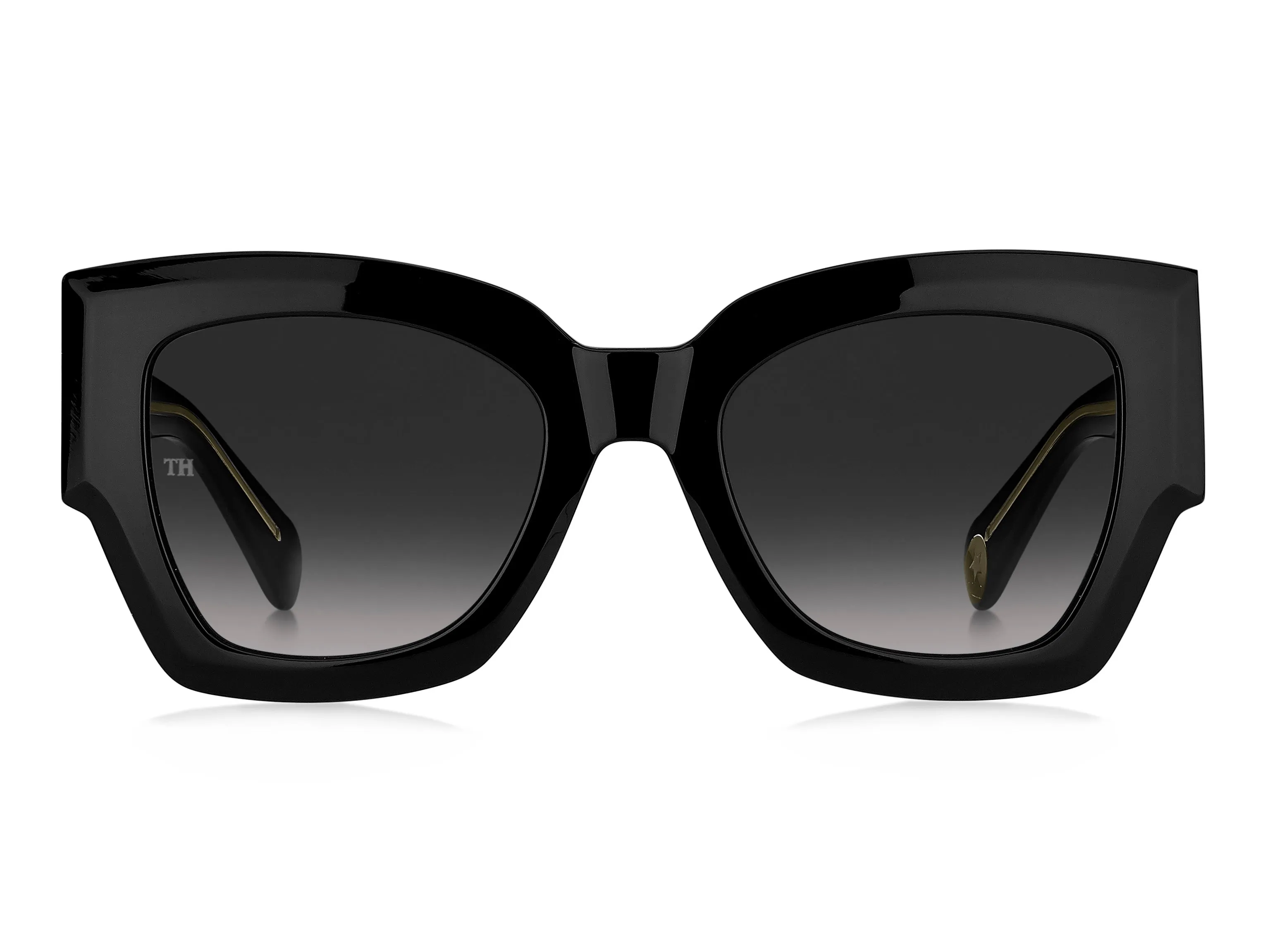 Tommy Hilfiger TH 1862/S 807/9O Occhiali da sole Acetato Nero Grigio Squadrata Sfumato - immagine 2