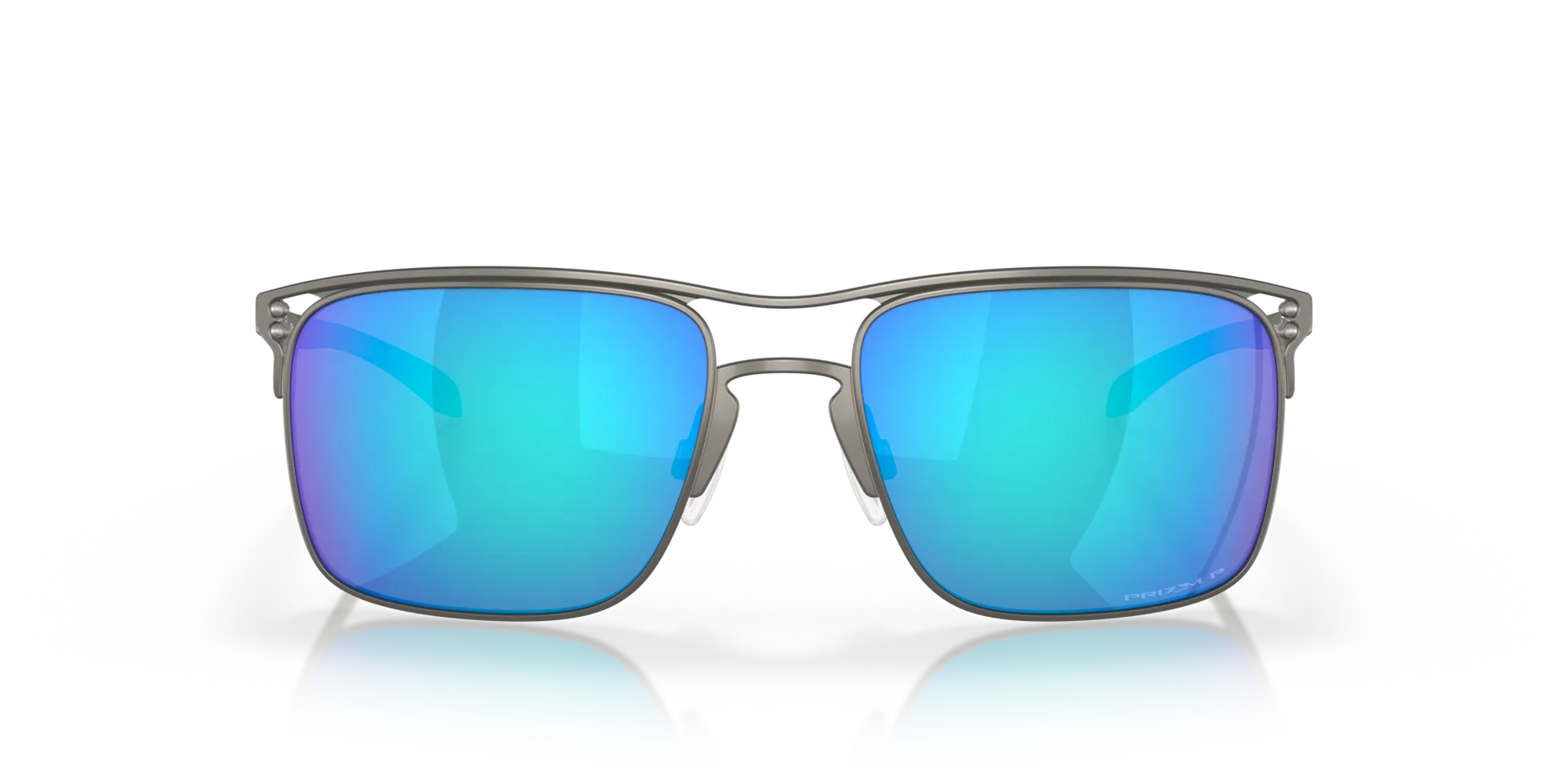 Oakley OO6048 HOLBROOK TI 604804 Occhiali da sole Titanio Grigio Blu Squadrata Polarizzata Prizm - immagine 3