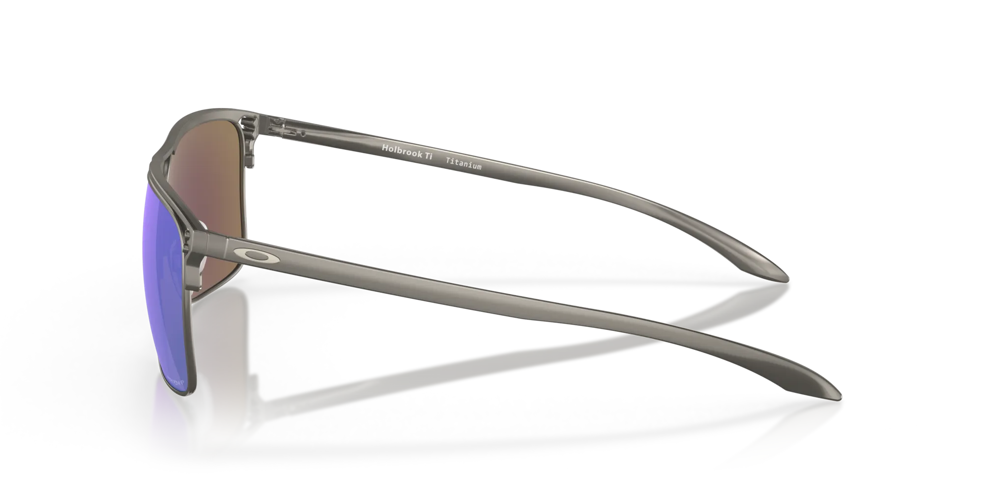 Oakley OO6048 HOLBROOK TI 604804 Occhiali da sole Titanio Grigio Blu Squadrata Polarizzata Prizm - immagine 4