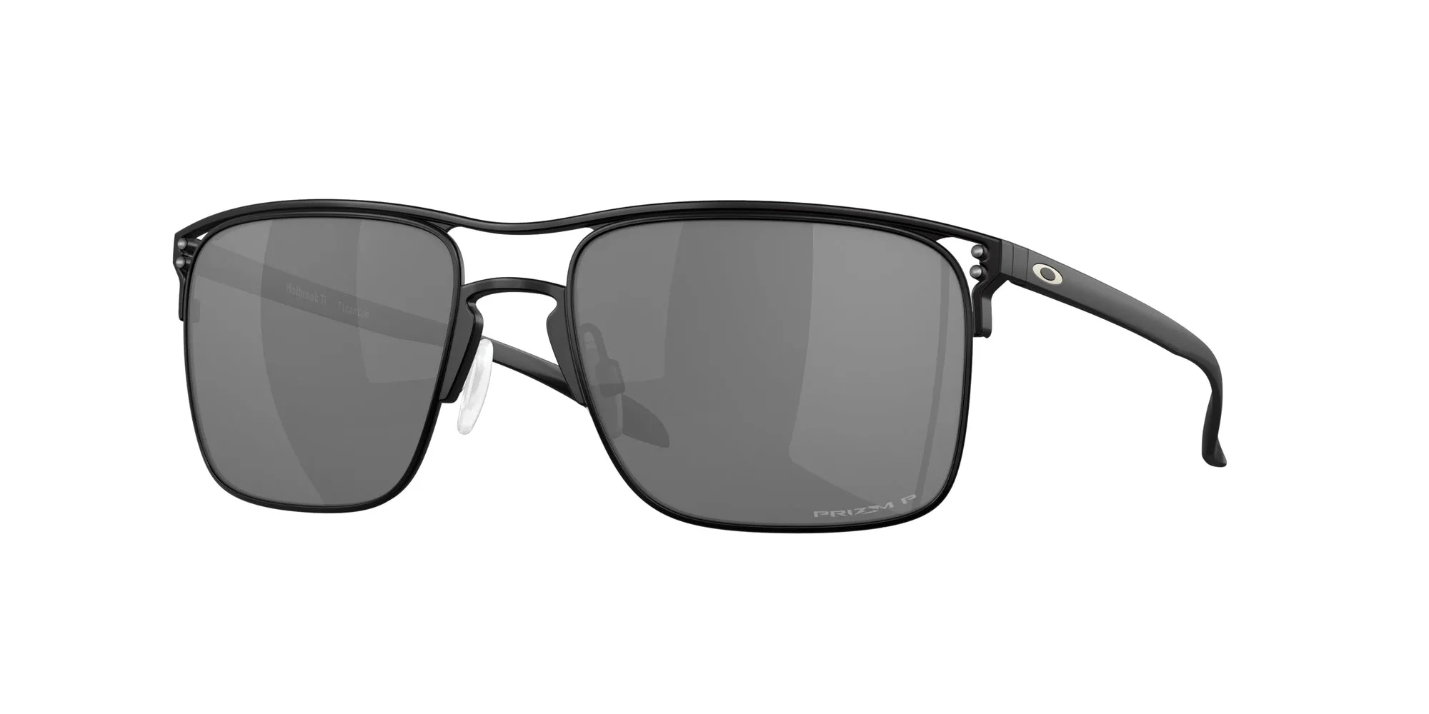 Oakley OO6048 HOLBROOK TI 604802 Occhiali da sole Titanio Nero Grigio Squadrata Polarizzata Prizm - immagine 1
