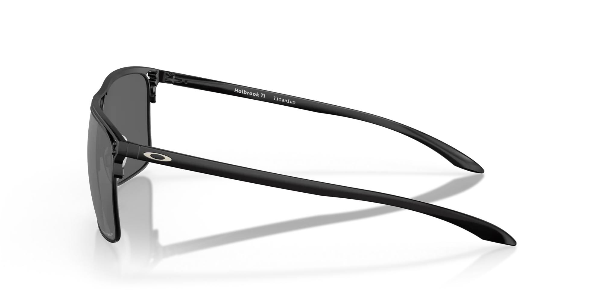 Oakley OO6048 HOLBROOK TI 604802 Occhiali da sole Titanio Nero Grigio Squadrata Polarizzata Prizm - immagine 4