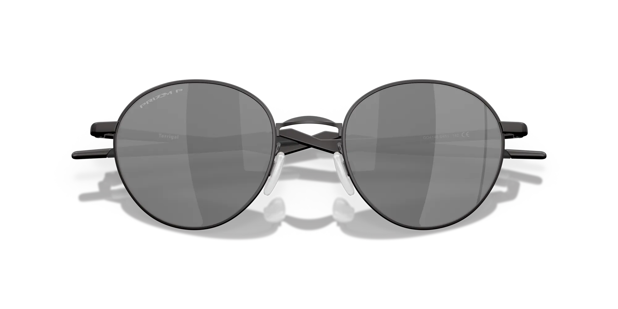 Oakley OO4146 TERRIGAL 414604 Occhiali da sole Metallo Nero Grigio Rotonda Polarizzata Prizm - immagine 2