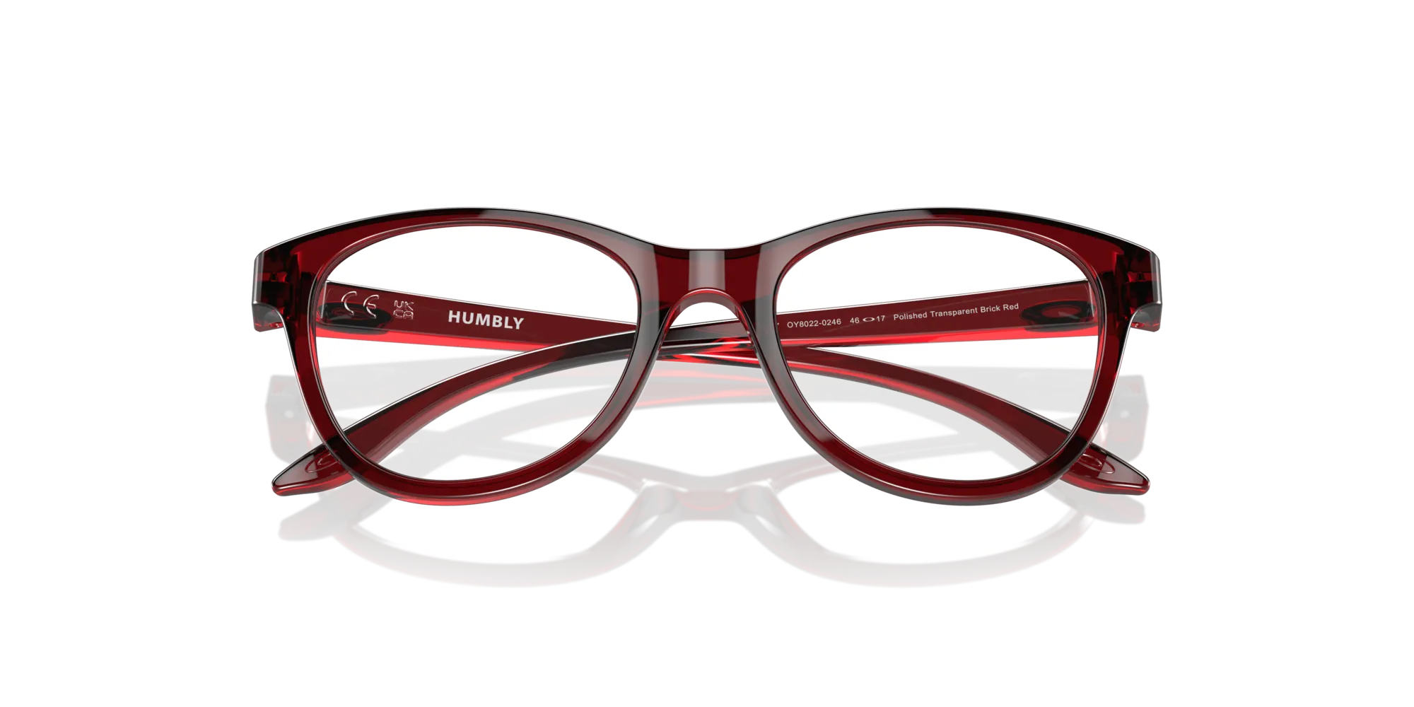 Oakley OY8022 HUMBLY 802202 Montature da vista bambino O_Matter Rosso Trasparente Rotonda Normale - immagine 2