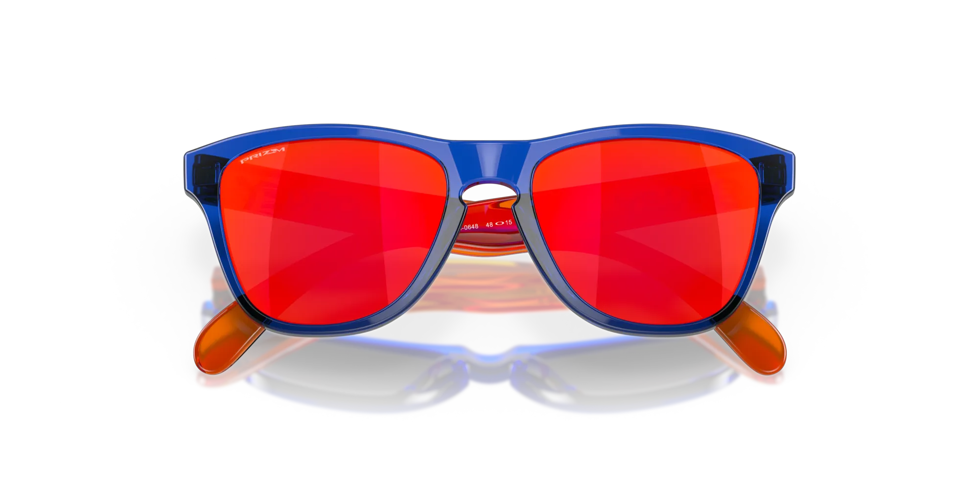 Oakley OJ9009 FROGSKINS XXS 900906 Occhiali da sole bambino O_Matter Blu Rosso Squadrata Normale Prizm - immagine 2