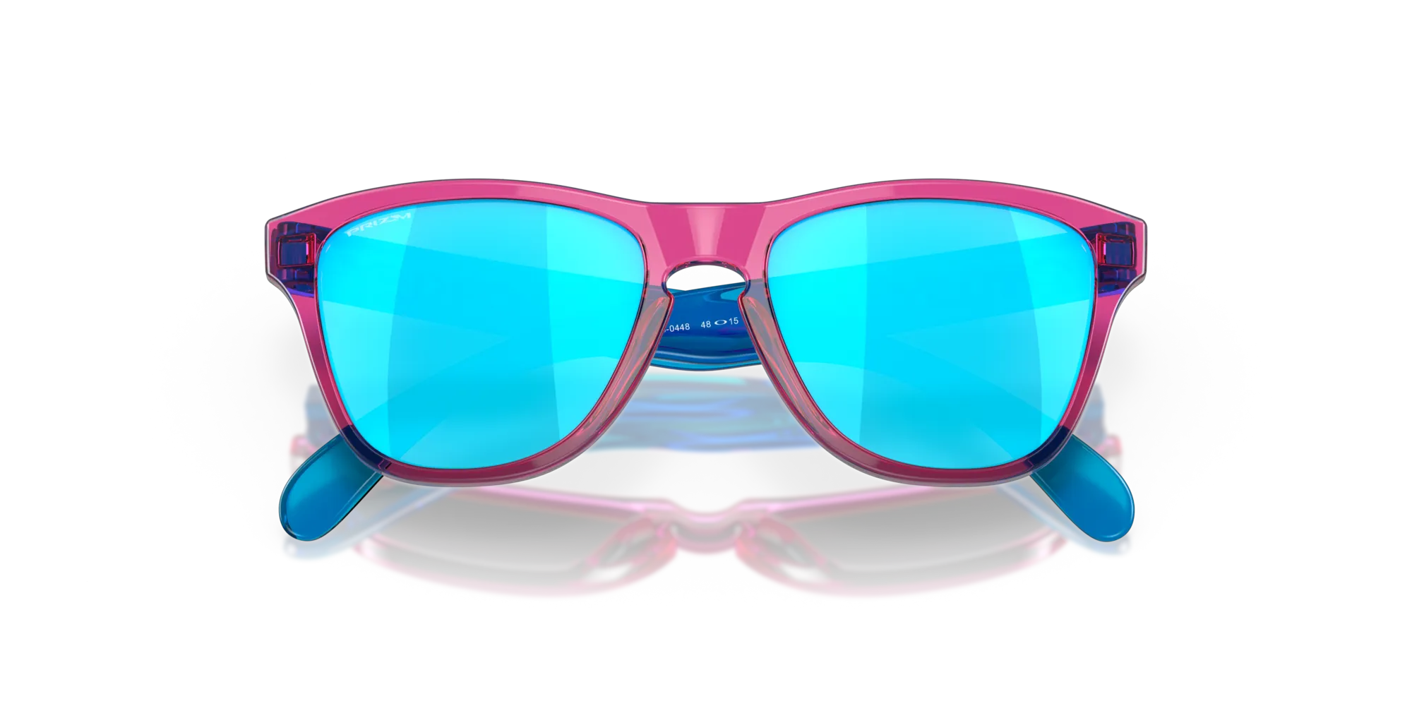 Oakley OJ9009 FROGSKINS XXS 900904 Occhiali da sole bambino O_Matter Rosa Blu Squadrata Normale Prizm - immagine 2