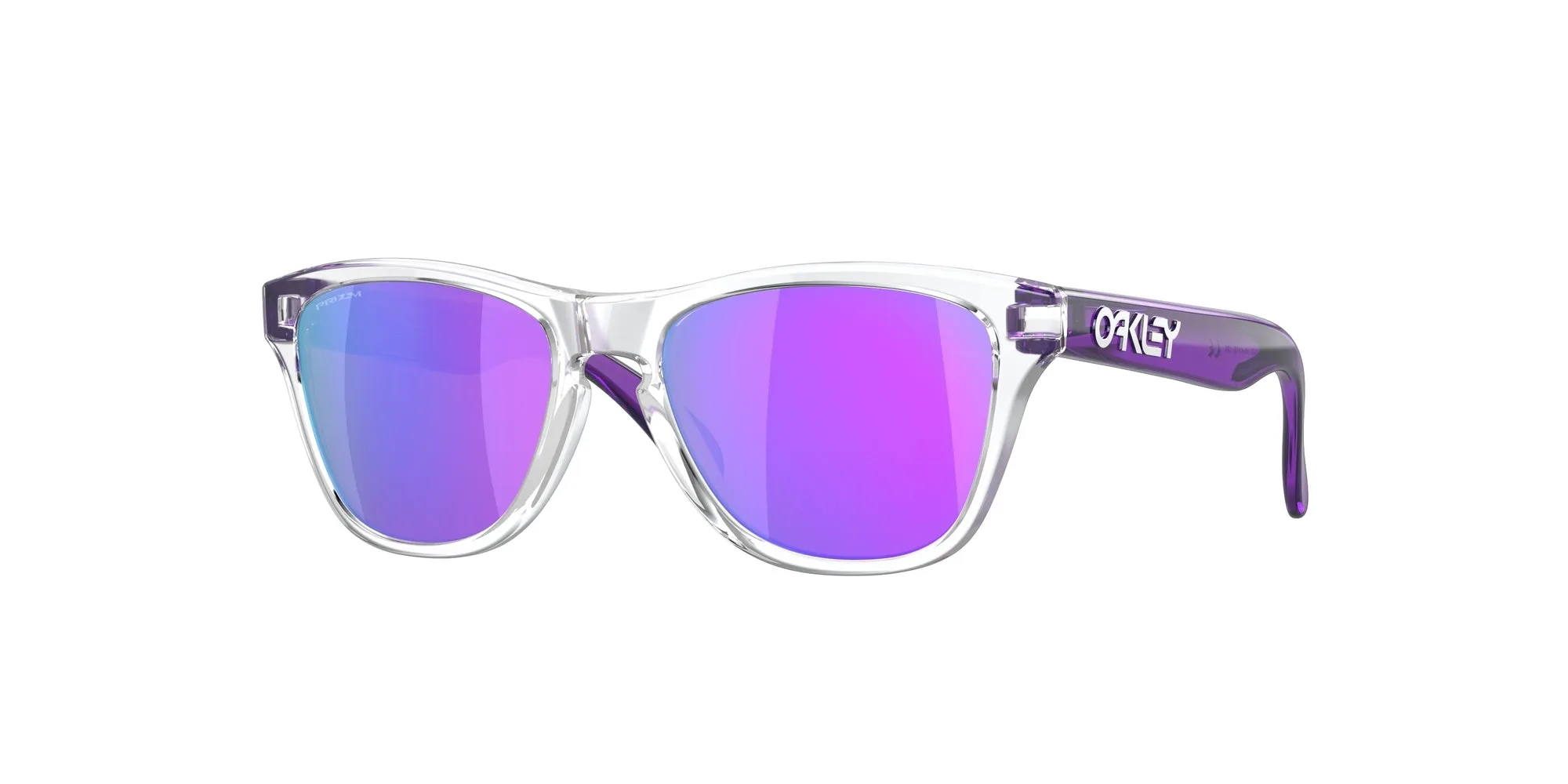 Oakley OJ9009 FROGSKINS XXS 900903 Occhiali da sole bambino O_Matter Trasparente Viola Squadrata Normale Prizm - immagine 1