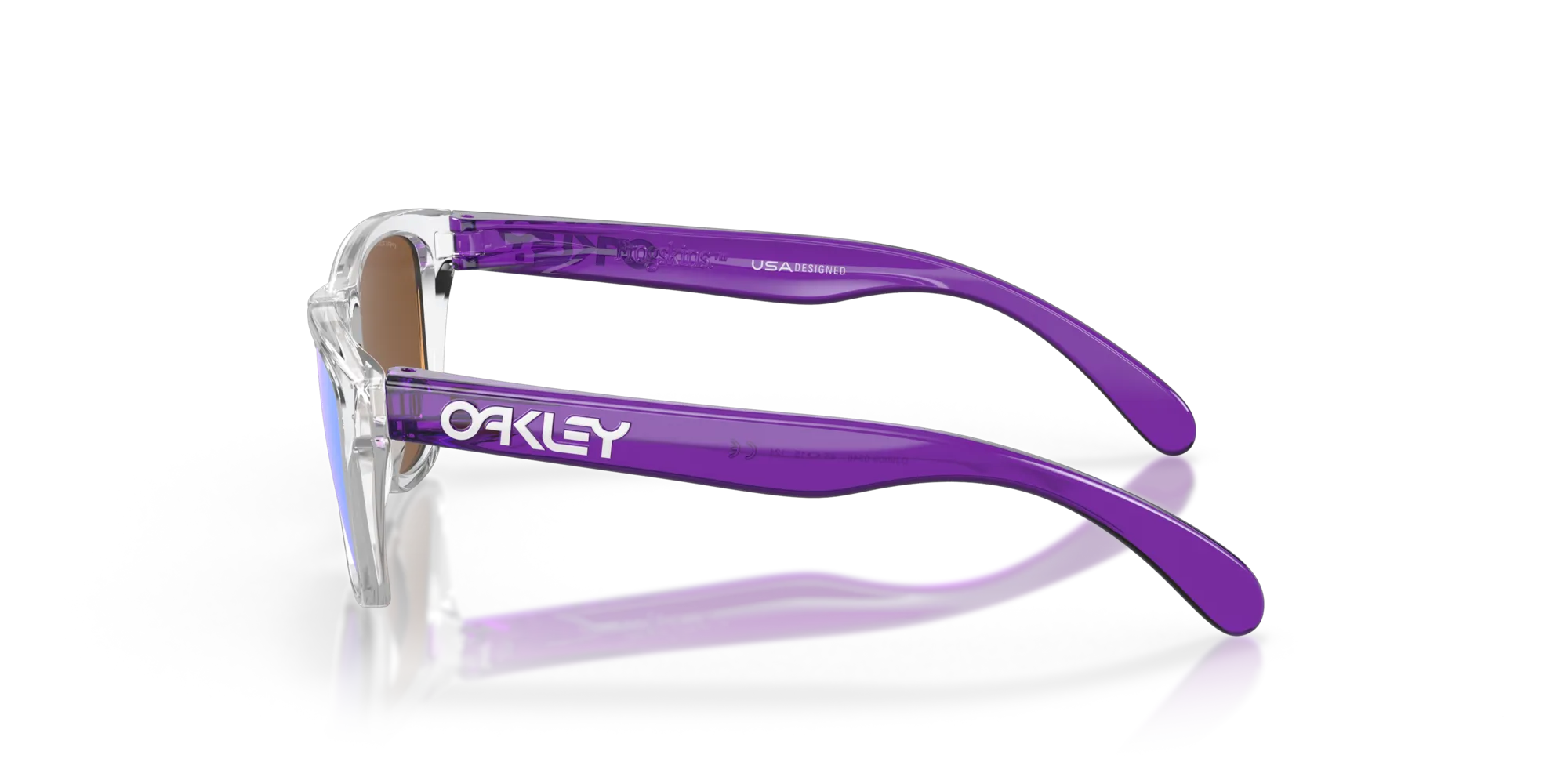 Oakley OJ9009 FROGSKINS XXS 900903 Occhiali da sole bambino O_Matter Trasparente Viola Squadrata Normale Prizm - immagine 4