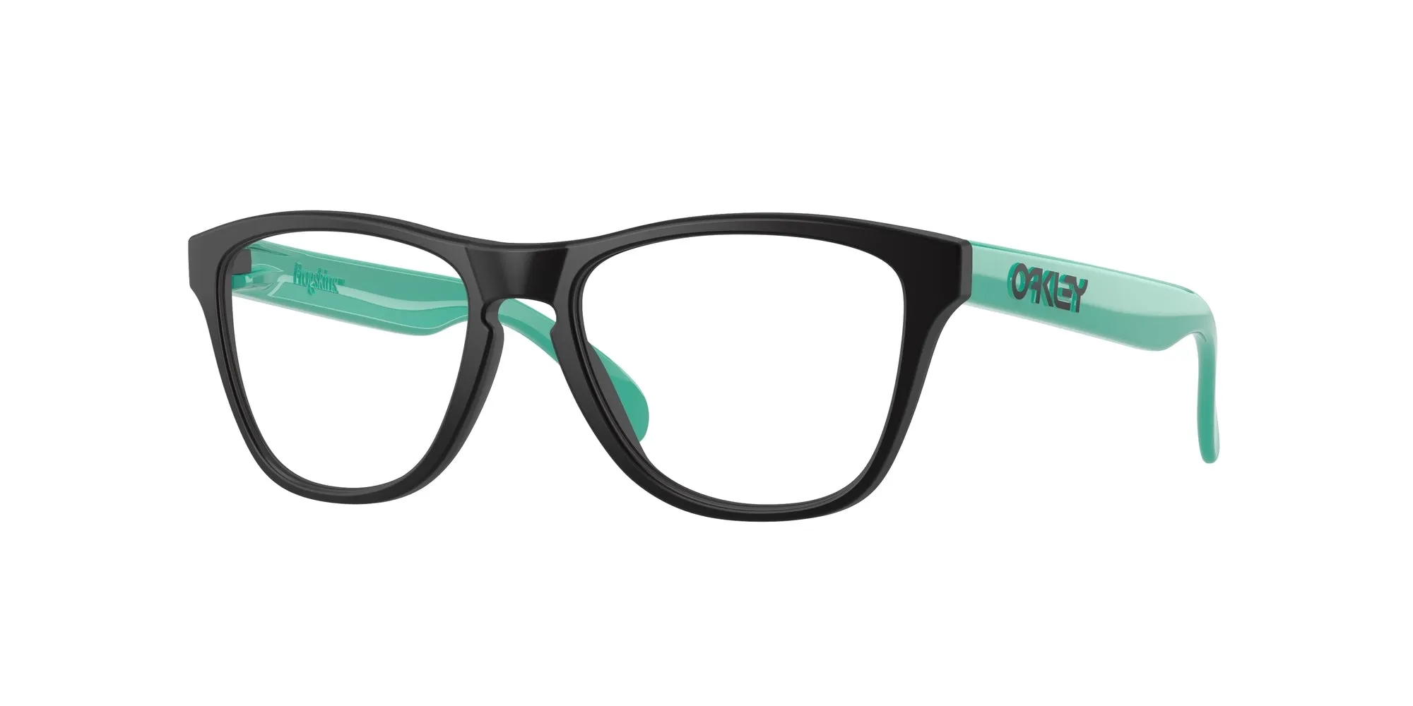 Oakley OY8009 Frogskins xs rx 800901 Montature da vista bambino O_Matter Nero Rotonda Normale - immagine 1
