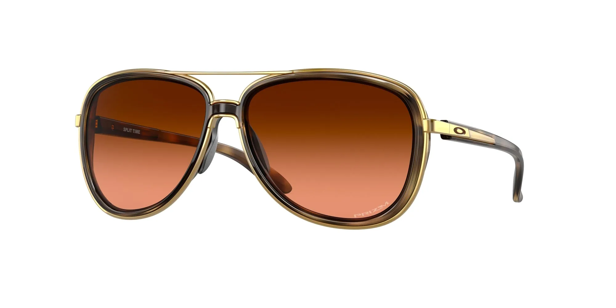 Oakley OO4129 SPLIT TIME 412918 Occhiali da sole Metallo Tartaruga Marrone Rotonda Normale Sfumato - immagine 1
