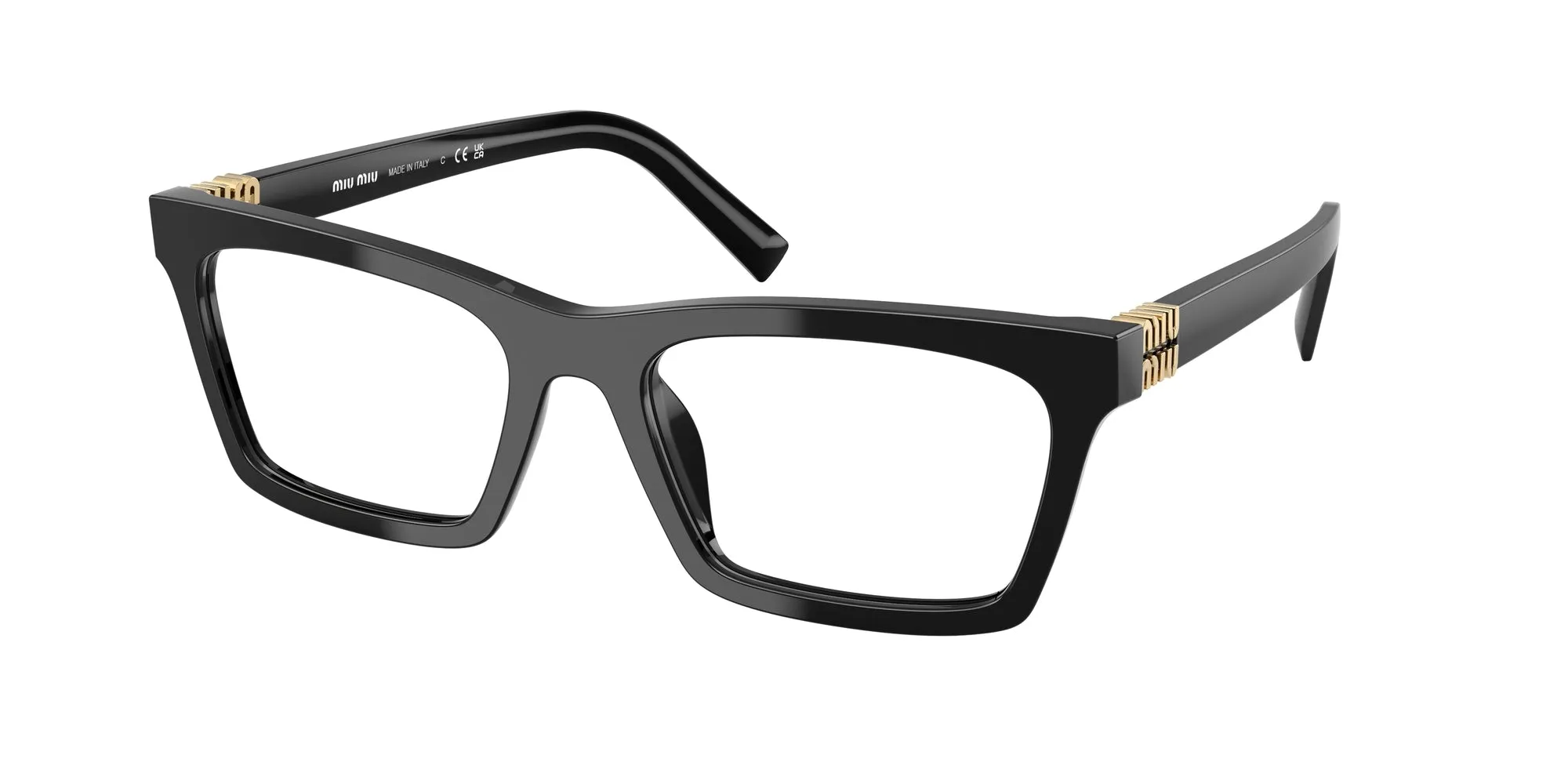 Miu Miu MU 04WV 16K1O1 Montature da vista Acetato Nero Squadrata Normale - immagine 1