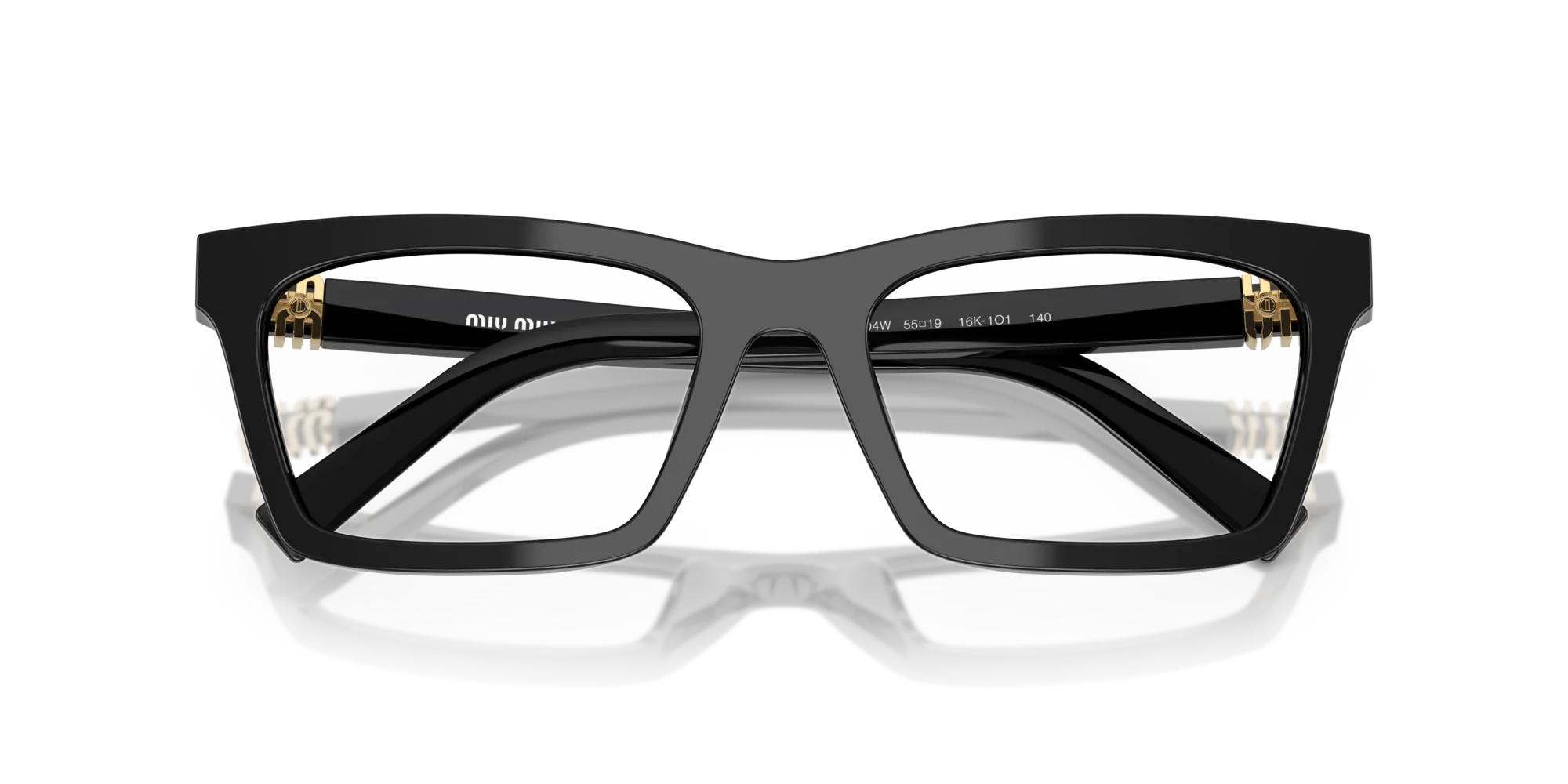 Miu Miu MU 04WV 16K1O1 Montature da vista Acetato Nero Squadrata Normale - immagine 2