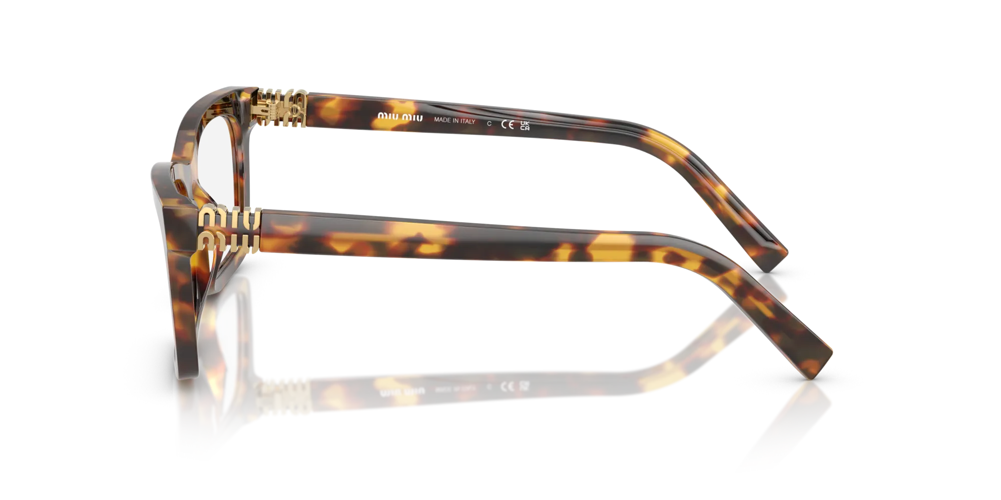 Miu Miu MU 04WV 14L1O1 Montature da vista Acetato Tartaruga Squadrata Normale - immagine 4