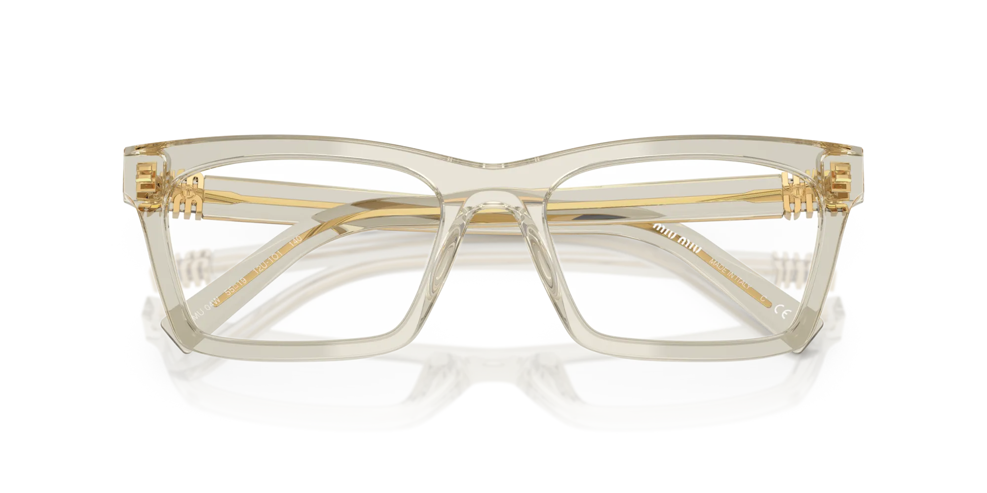 Miu Miu MU 04WV 12U1O1 Montature da vista Acetato Grigio Squadrata Normale - immagine 2