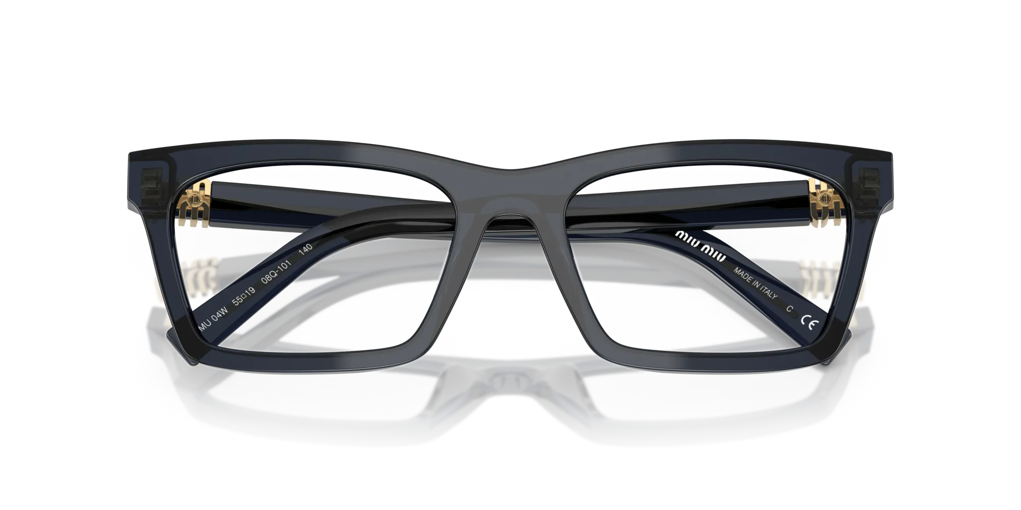 Miu Miu MU 04WV 08Q101 Montature da vista Acetato Blu Squadrata Normale - immagine 2