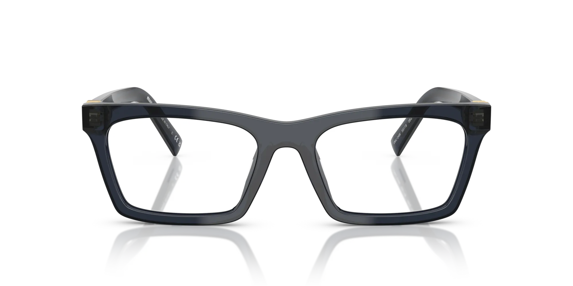 Miu Miu MU 04WV 08Q101 Montature da vista Acetato Blu Squadrata Normale - immagine 3