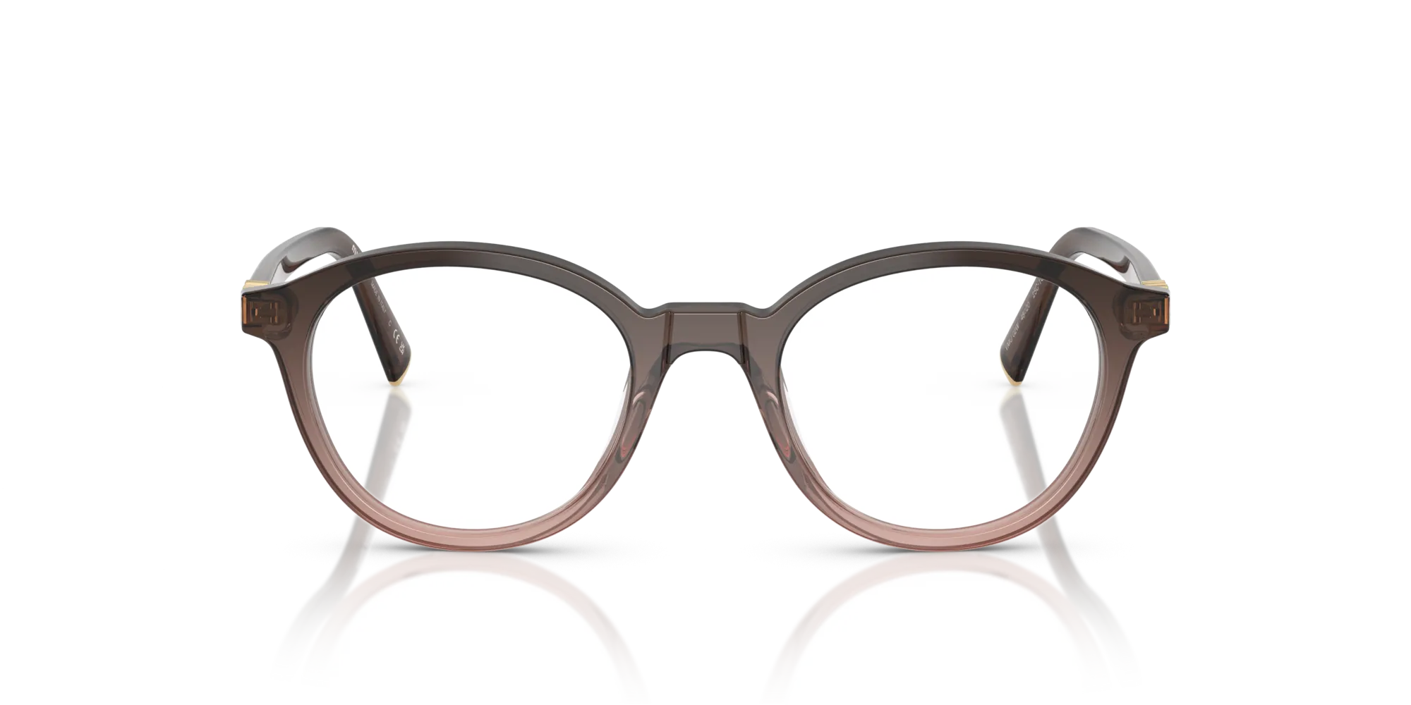 Miu Miu MU 02WV 25C1O1 Montature da vista Acetato Rosso Rotonda Normale - immagine 3