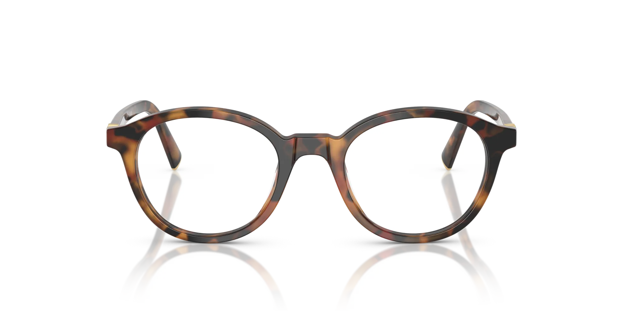 Miu Miu MU 02WV 19P1O1 Montature da vista Acetato Tartaruga Trasparente Rotonda Normale - immagine 3