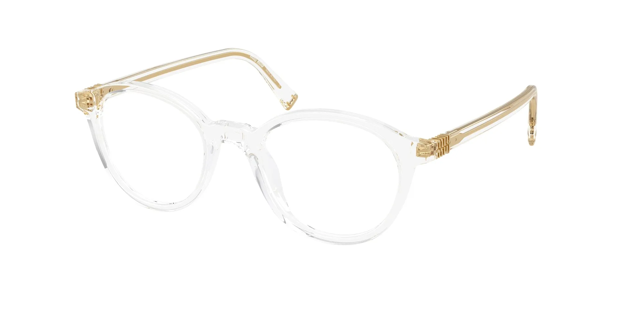 Miu Miu MU 02WV 15Z1O1 Montature da vista Acetato Trasparente Rotonda Normale - immagine 1