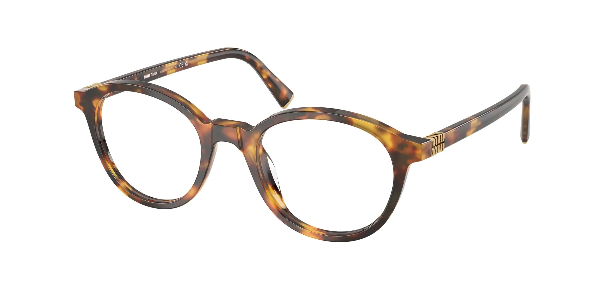 Miu Miu MU 02WV 14L1O1 Montature da vista Acetato Tartaruga Rotonda Normale - immagine 1