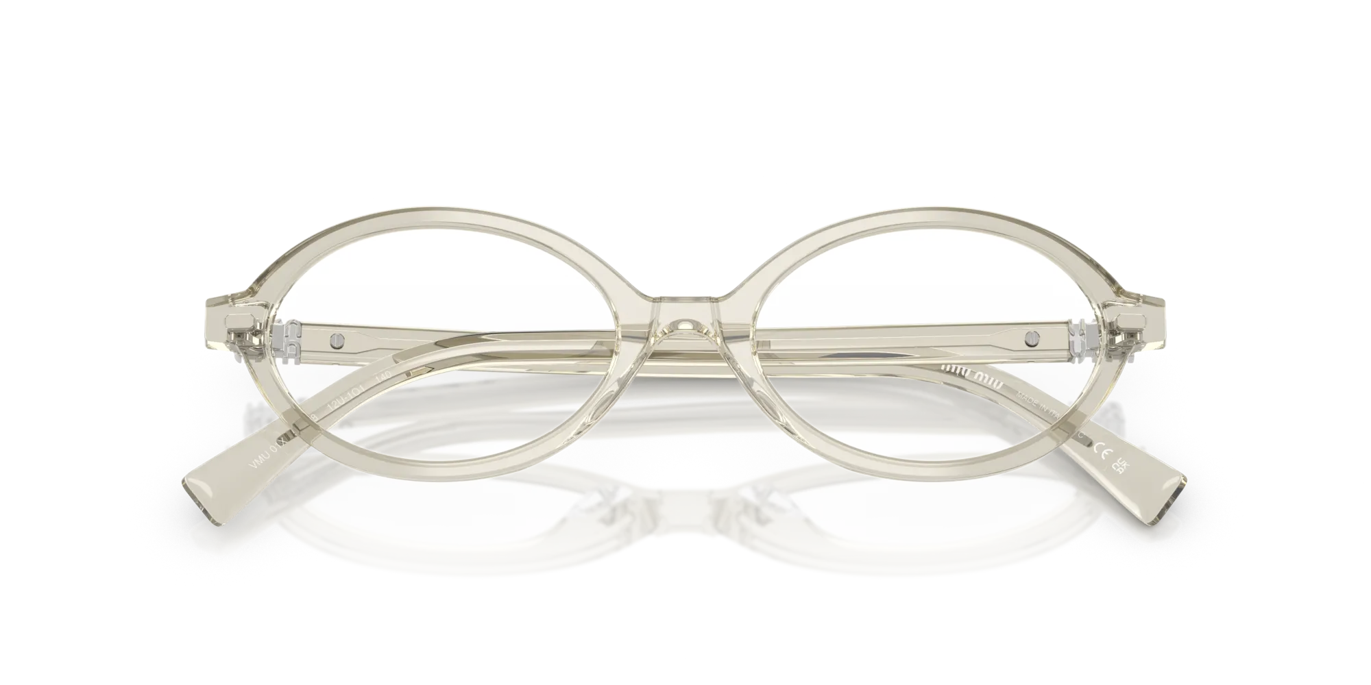 Miu Miu MU 01XV 12U1O1 Montature da vista Acetato Grigio Rotonda Normale - immagine 2