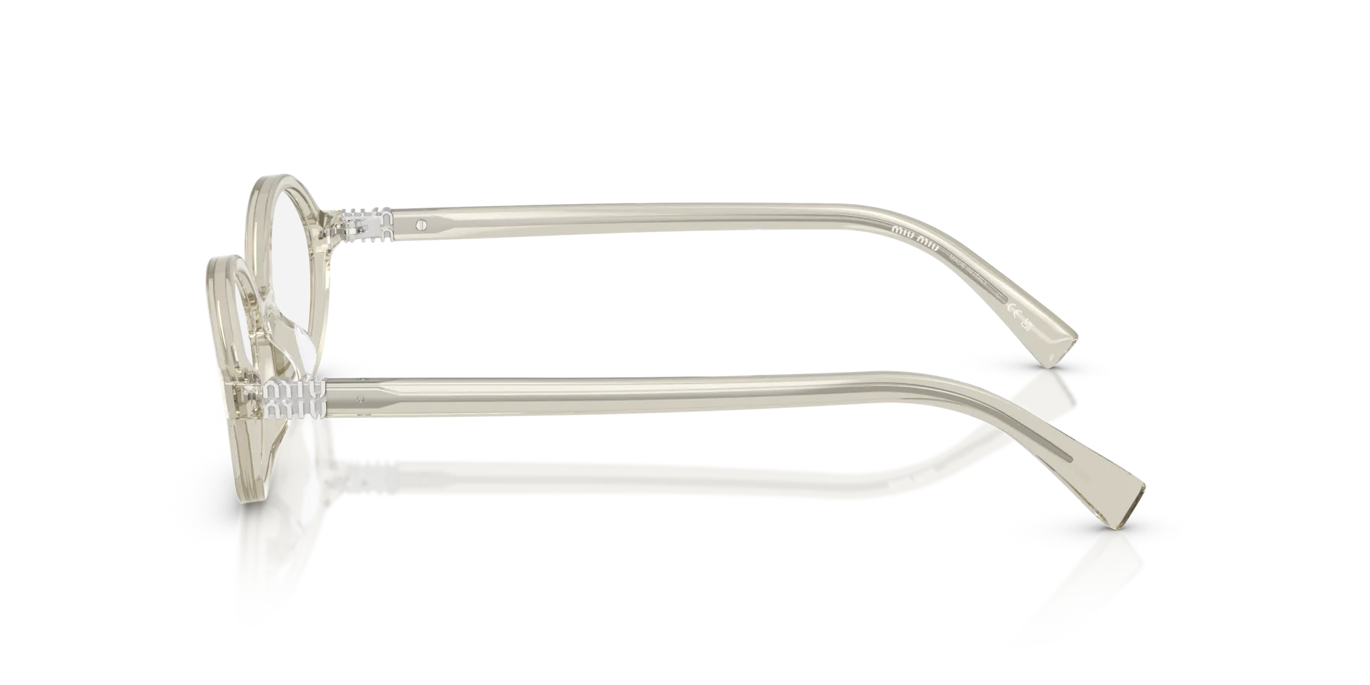 Miu Miu MU 01XV 12U1O1 Montature da vista Acetato Grigio Rotonda Normale - immagine 4