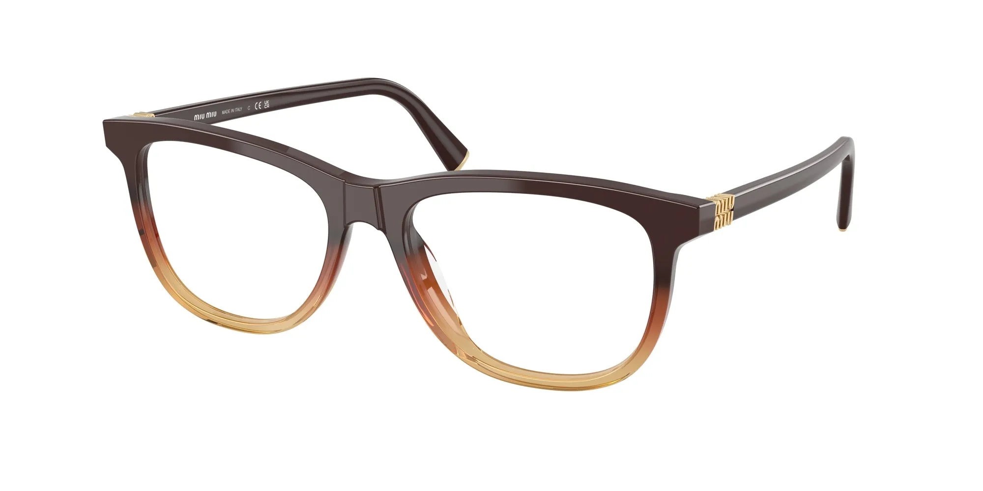 Miu Miu MU 01WV 24C1O1 Montature da vista Acetato Marrone Pantos Normale - immagine 1