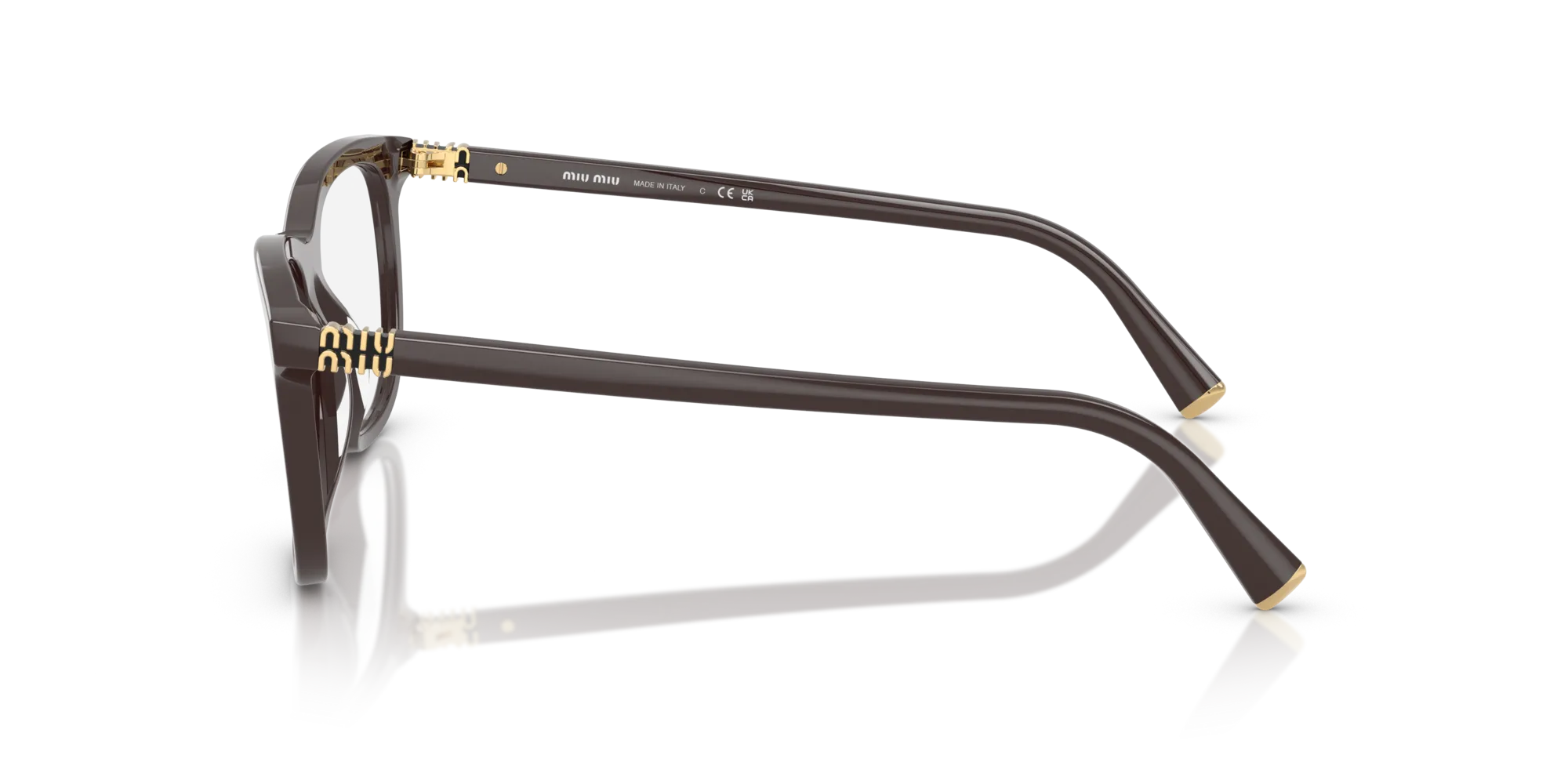 Miu Miu MU 01WV 22C1O1 Montature da vista Acetato Marrone Pantos Normale - immagine 4