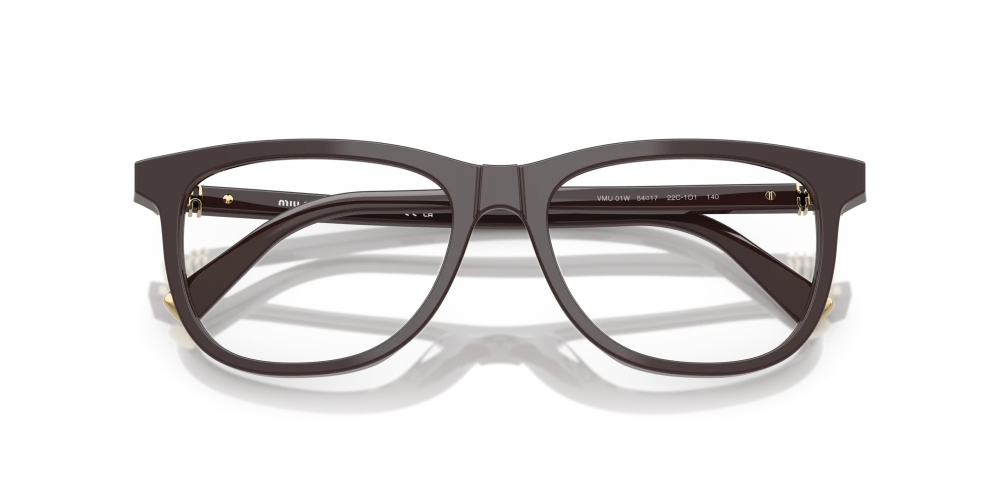 Miu Miu MU 01WV 22C1O1 Montature da vista Acetato Marrone Pantos Normale - immagine 2