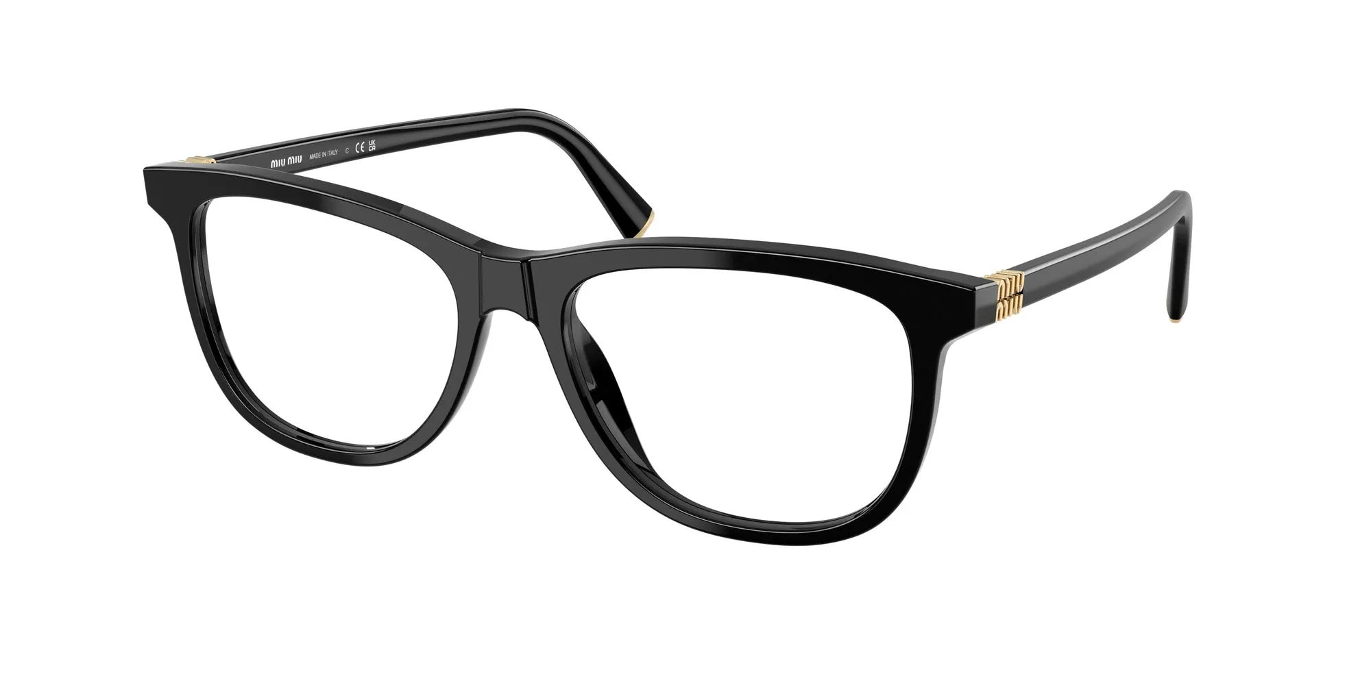 Miu Miu MU 01WV 16K1O1 Montature da vista Acetato Nero Pantos Normale - immagine 1