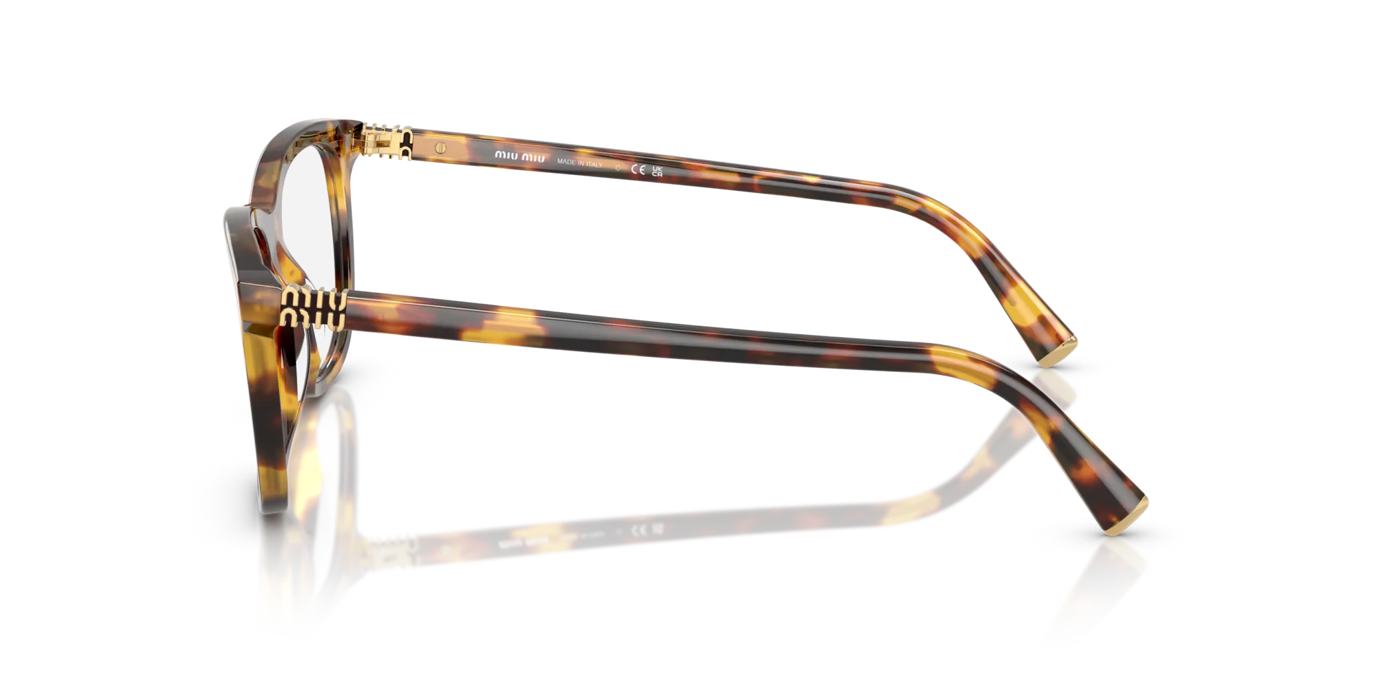 Miu Miu MU 01WV 14L1O1 Montature da vista Acetato Tartaruga Pantos Normale - immagine 4