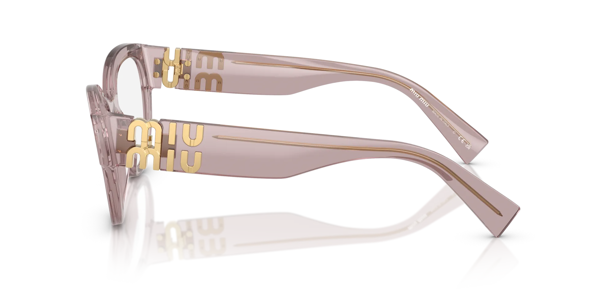 Miu Miu MU 01VV 12W1O1 Montature da vista Acetato Viola Trasparente Pantos Normale - immagine 4