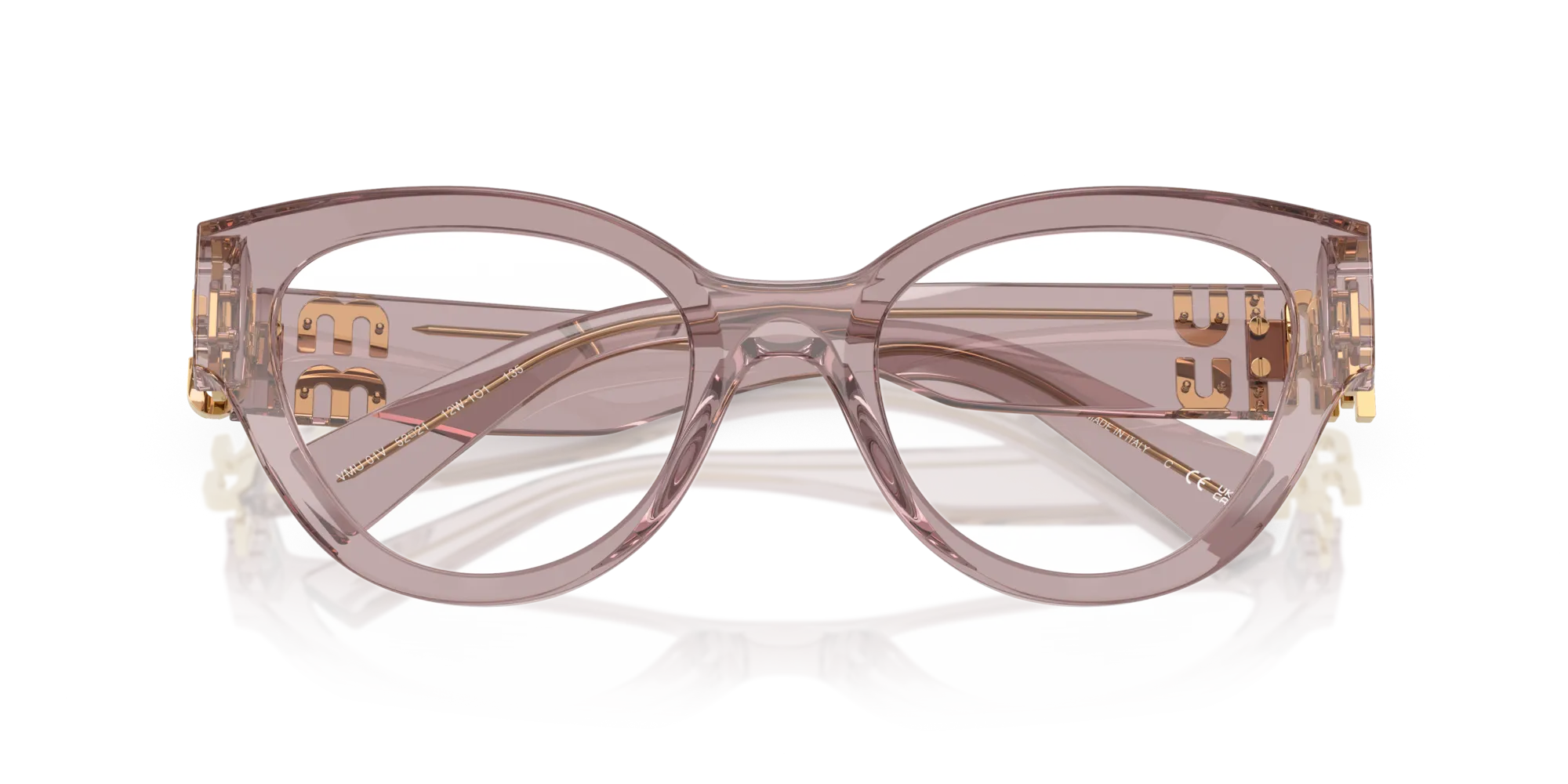 Miu Miu MU 01VV 12W1O1 Montature da vista Acetato Viola Pantos Normale - immagine 2