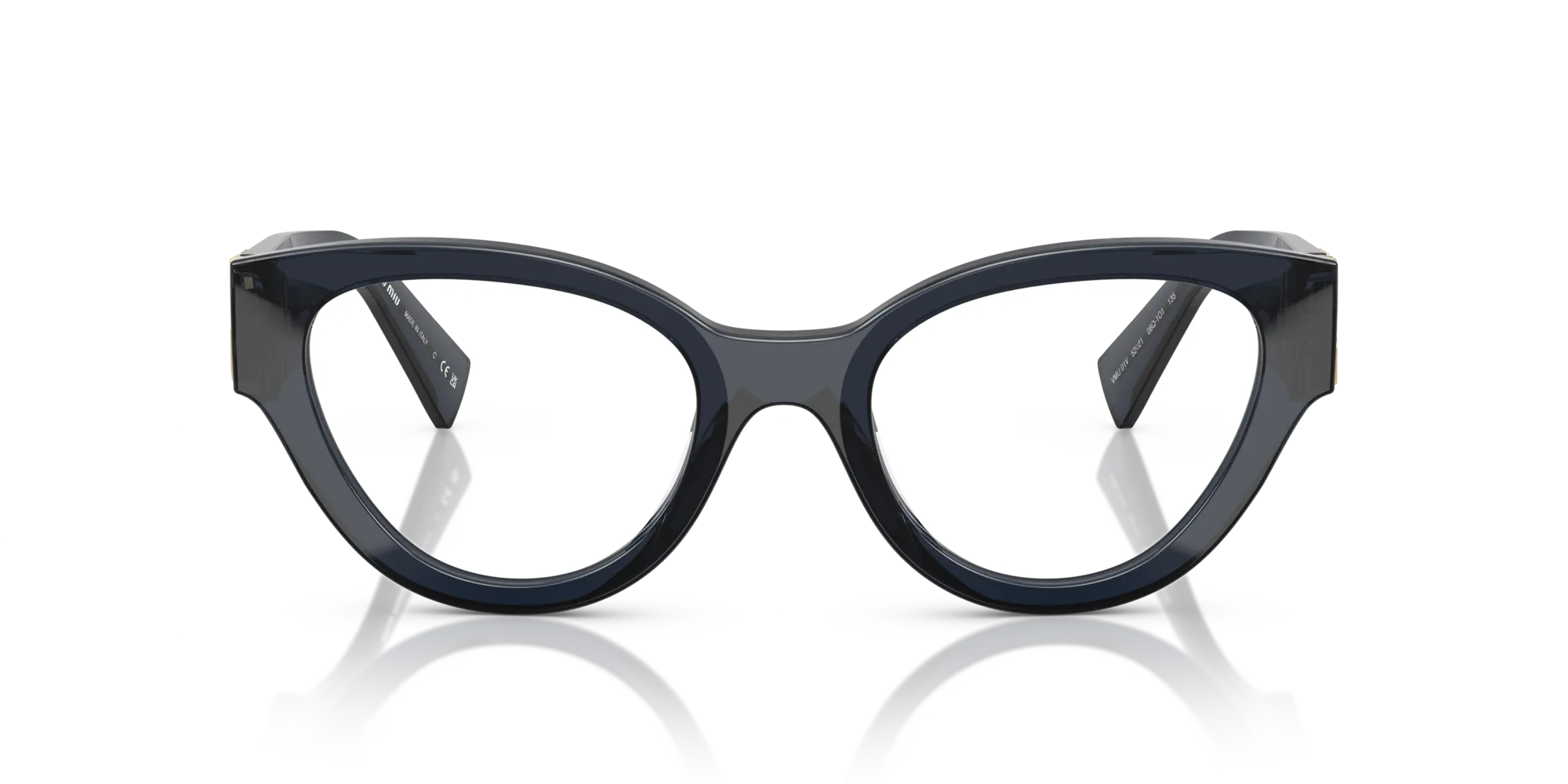 Miu Miu MU 01VV 08Q1O1 Montature da vista Acetato Blu Pantos Normale - immagine 3