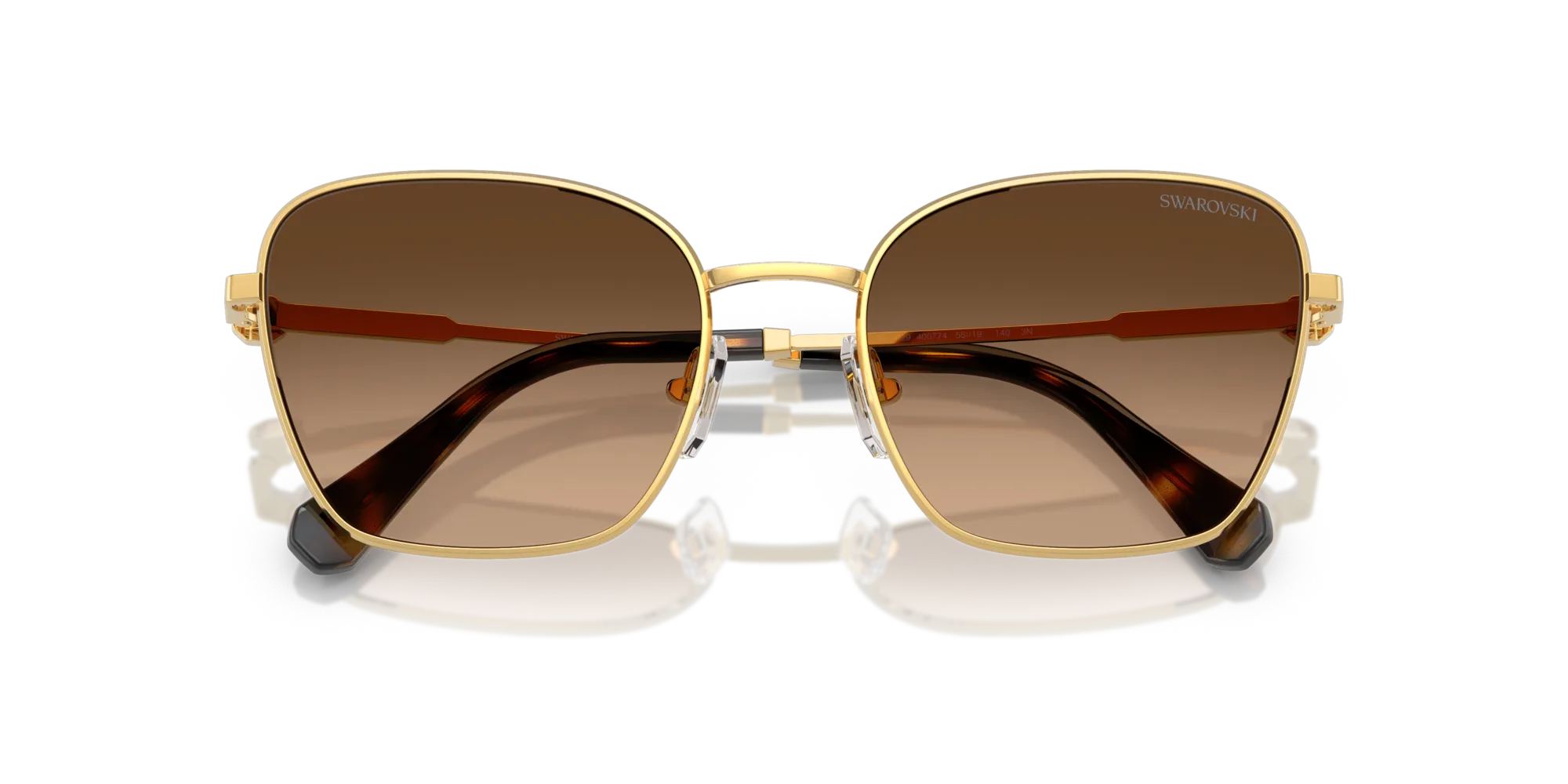 Swarovski SK7029 400774 Occhiali da sole Metallo Giallo Marrone Pilot Normale Sfumato - immagine 2