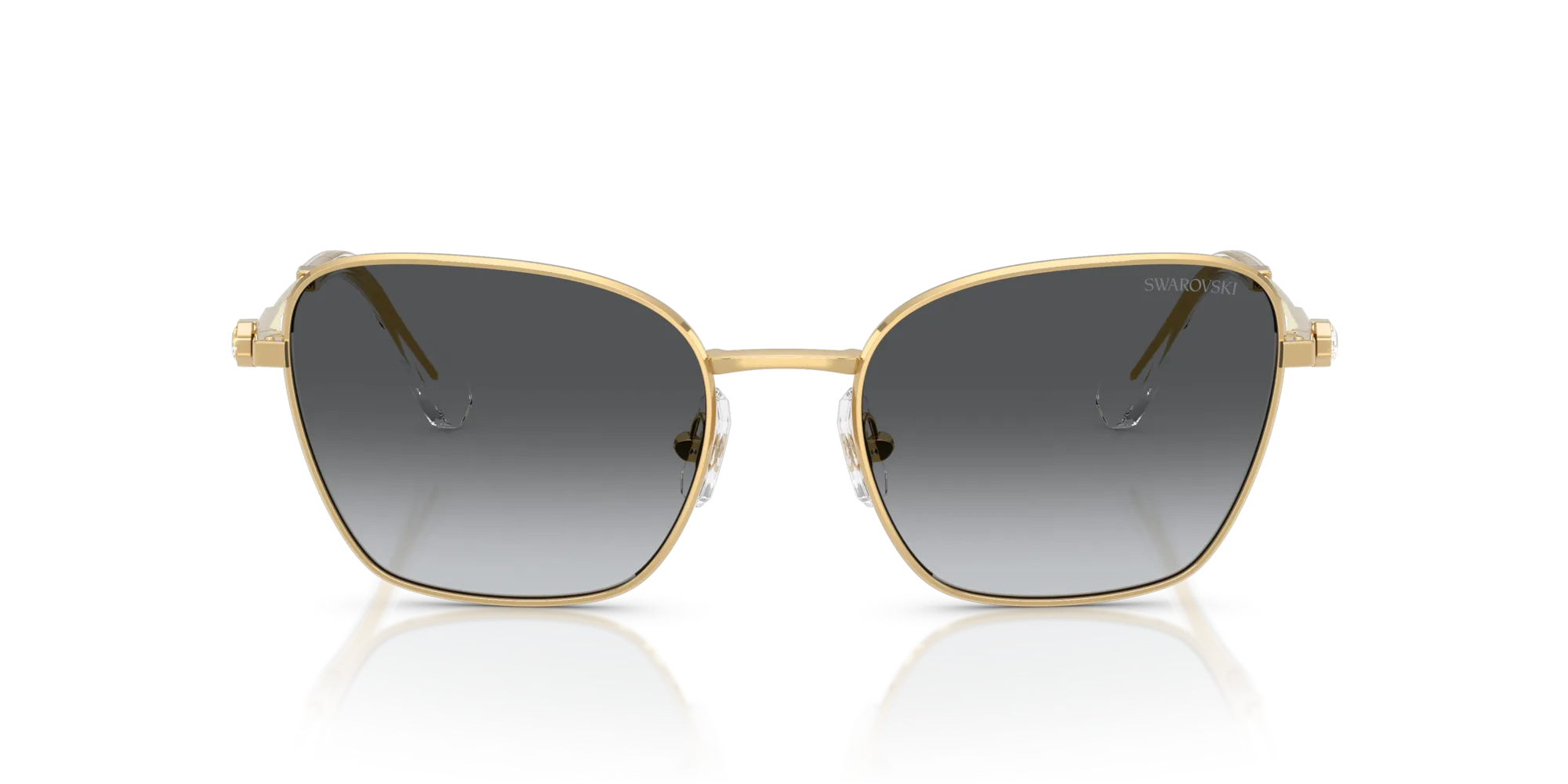 Swarovski SK7029 4004T3 Occhiali da sole Metallo Oro Grigio Pilot Polarizzata Sfumato - immagine 3