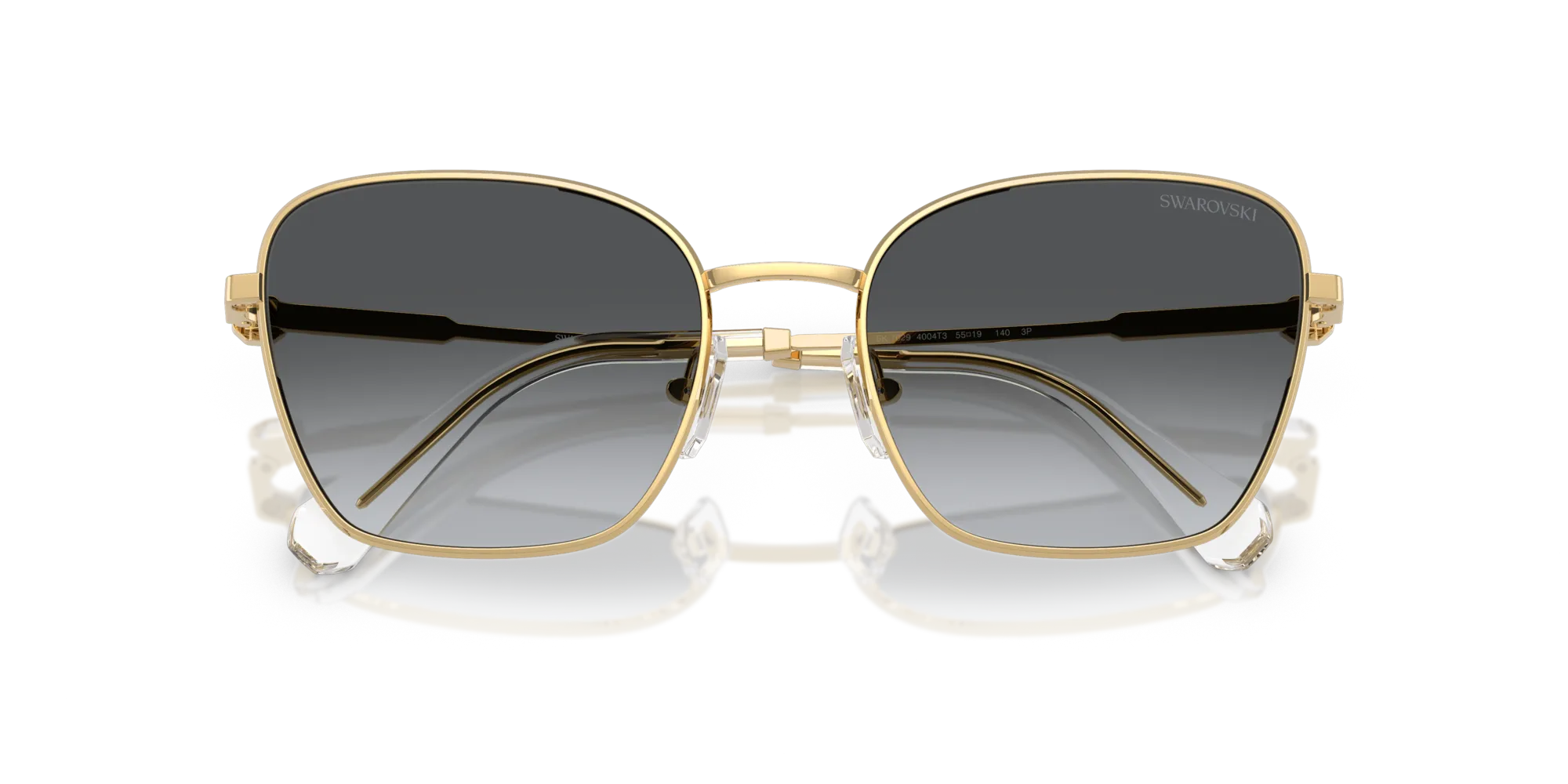 Swarovski SK7029 4004T3 Occhiali da sole Metallo Oro Grigio Pilot Polarizzata Sfumato - immagine 2