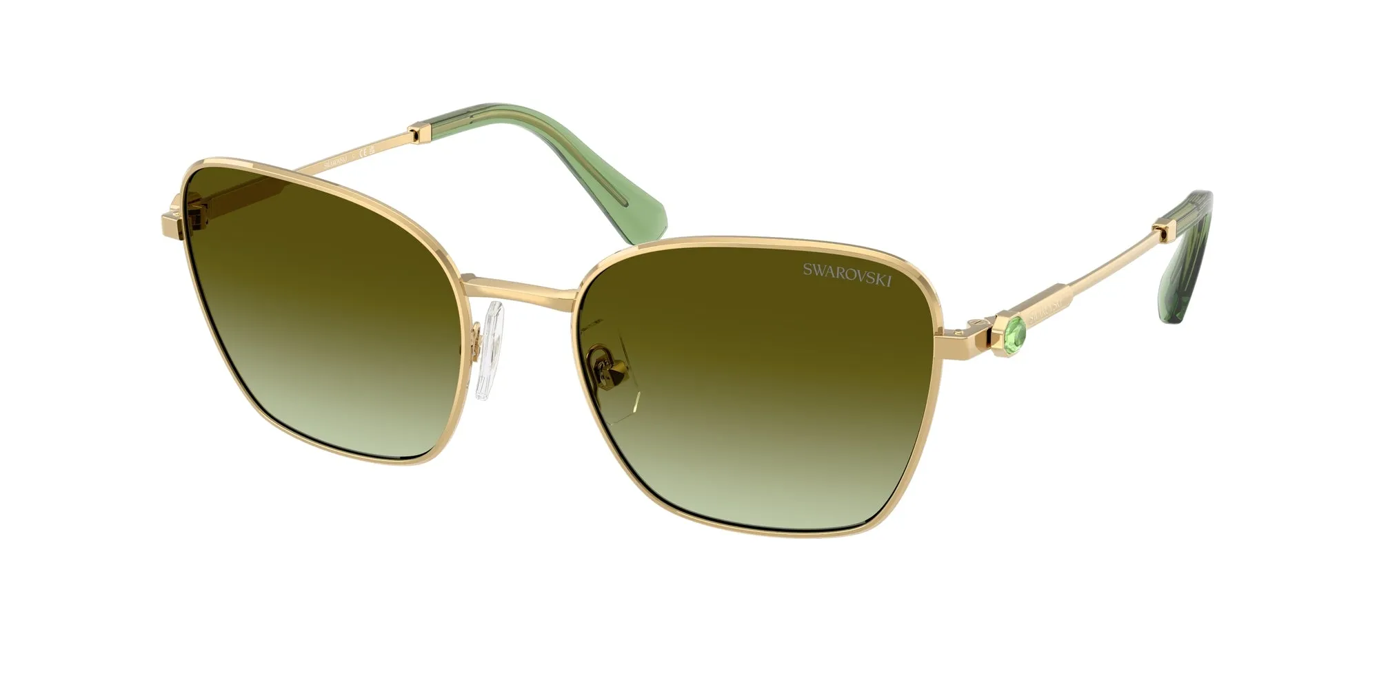 Swarovski SK7029 4004E8 Occhiali da sole Metallo Oro Marrone Pilot Normale Sfumato - immagine 1