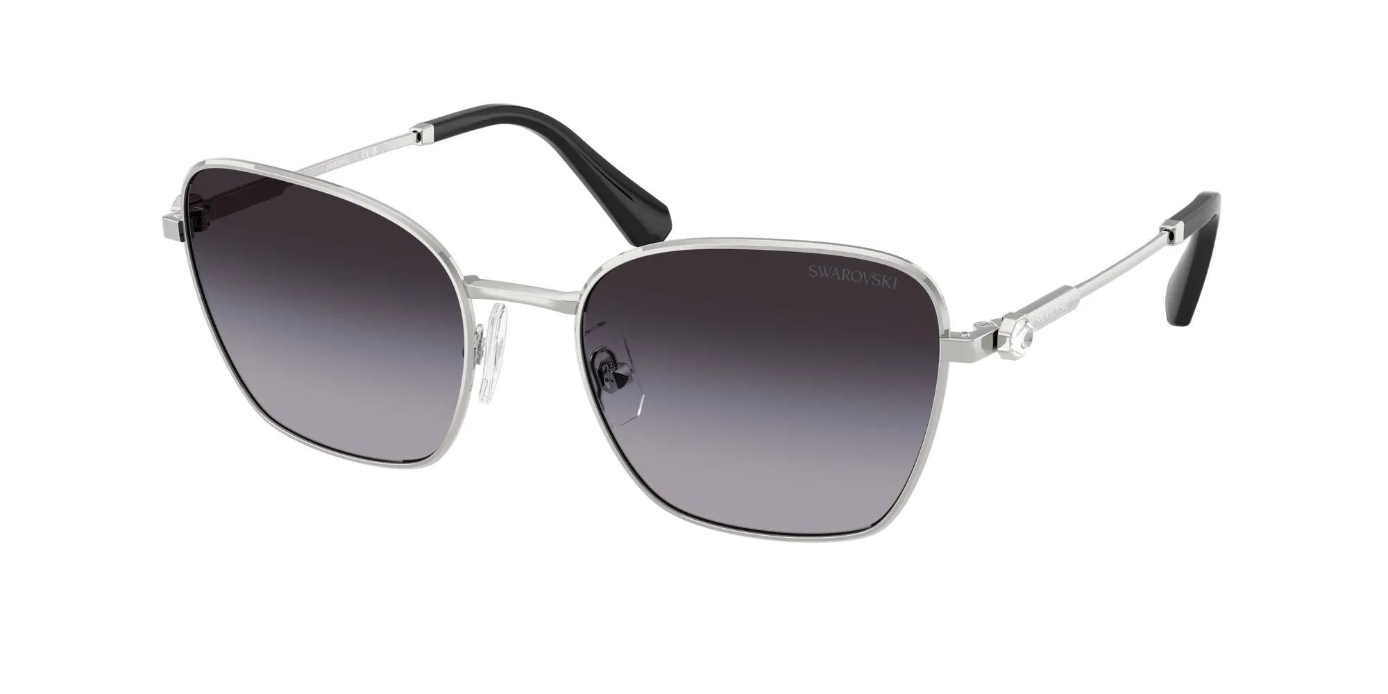 Swarovski SK7029 40018G Occhiali da sole Metallo Argento Grigio Pilot Normale Sfumato - immagine 1