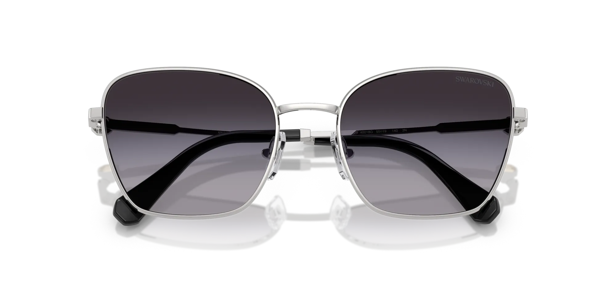 Swarovski SK7029 40018G Occhiali da sole Metallo Argento Grigio Pilot Normale Sfumato - immagine 2