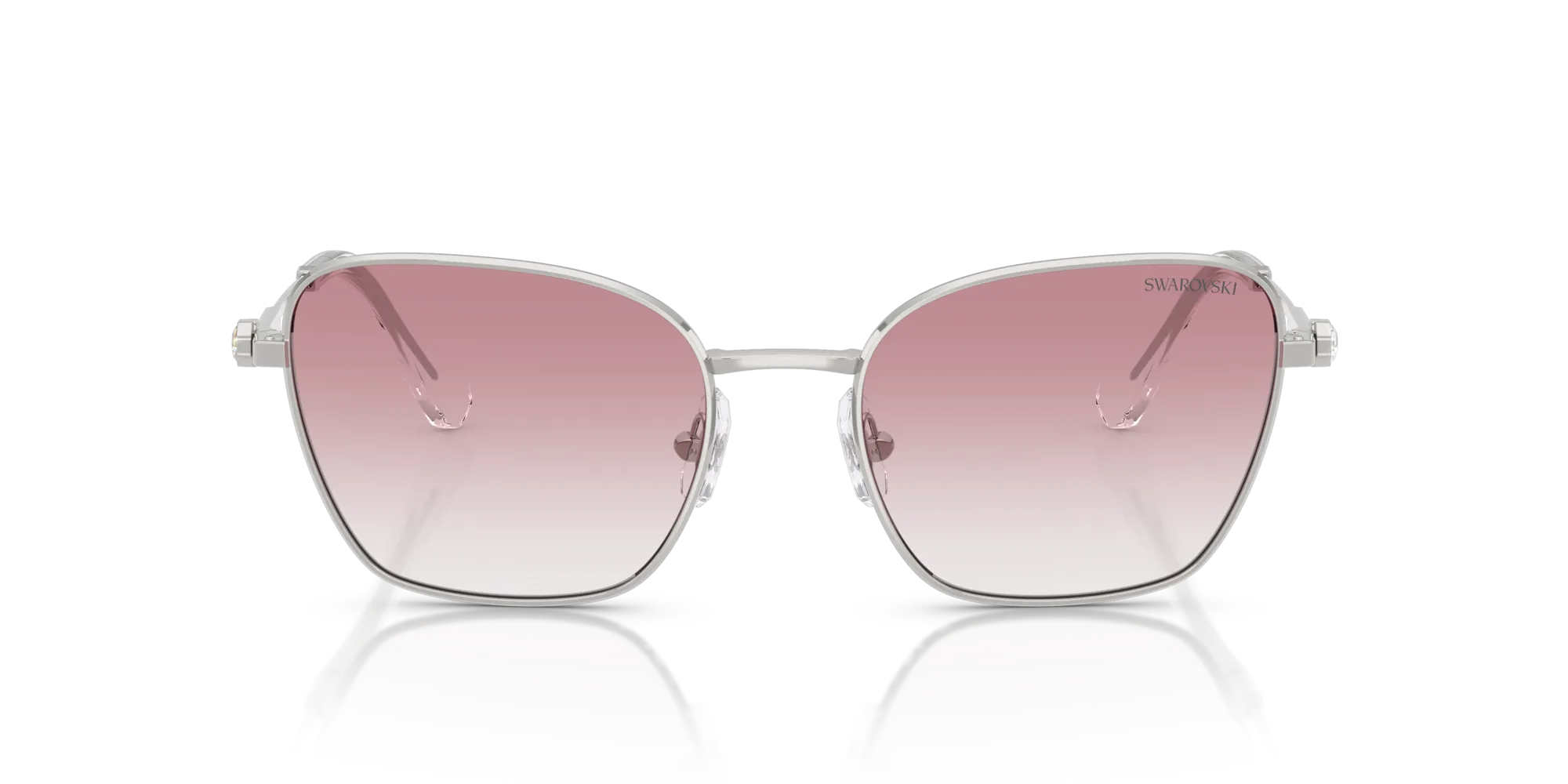 Swarovski SK7029 40018D Occhiali da sole Metallo Argento Rosa Pilot Normale Sfumato - immagine 3