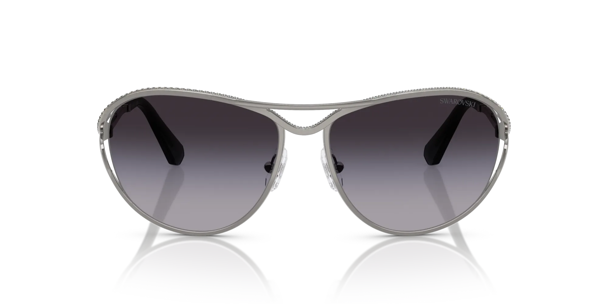 Swarovski SK7028 40098G Occhiali da sole Metallo Grigio Grigio Pilot Normale Sfumato - immagine 3