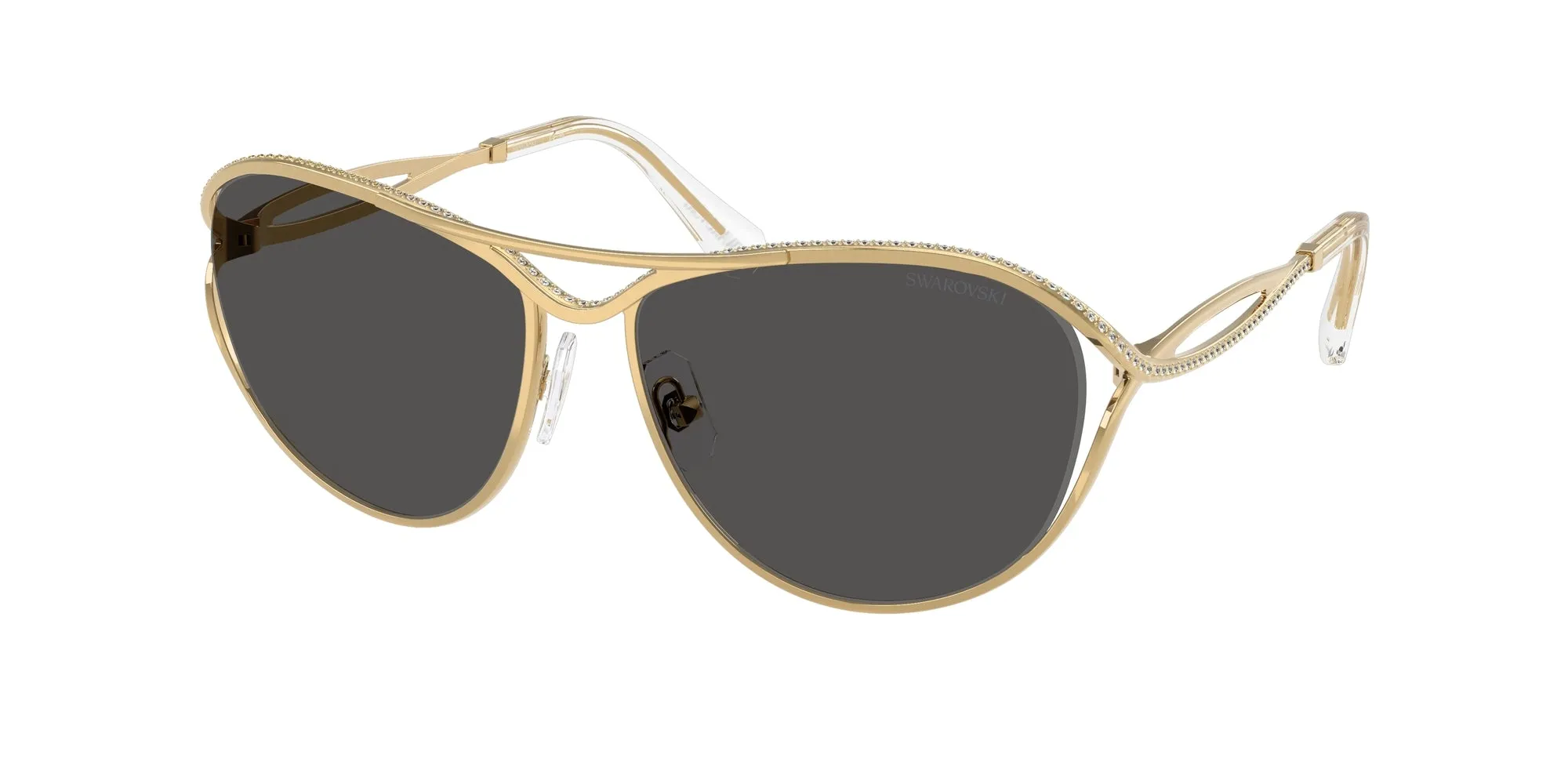 Swarovski SK7028 400487 Occhiali da sole Metallo Oro Grigio Pilot Normale - immagine 1