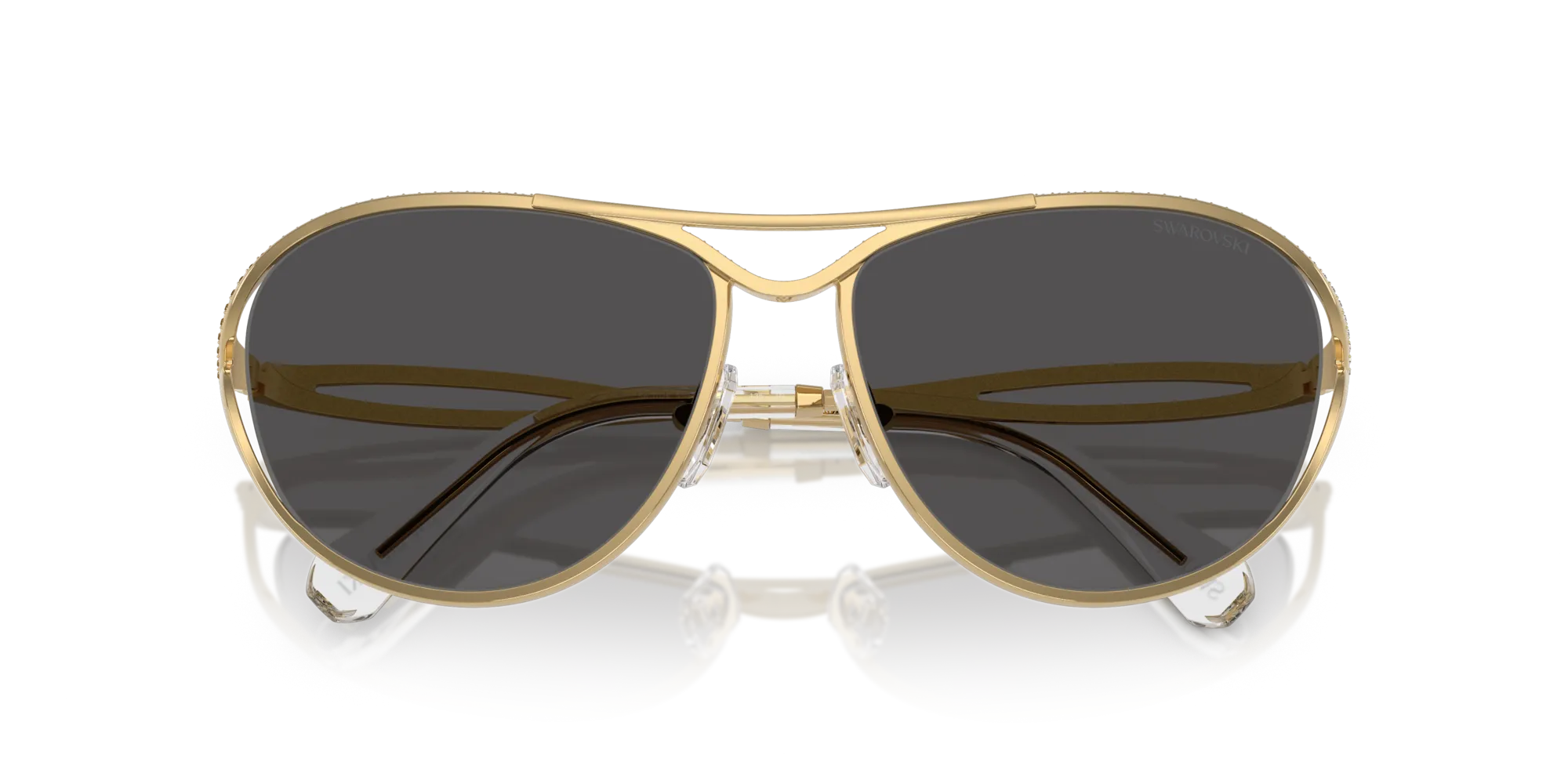 Swarovski SK7028 400487 Occhiali da sole Metallo Oro Grigio Pilot Normale - immagine 2