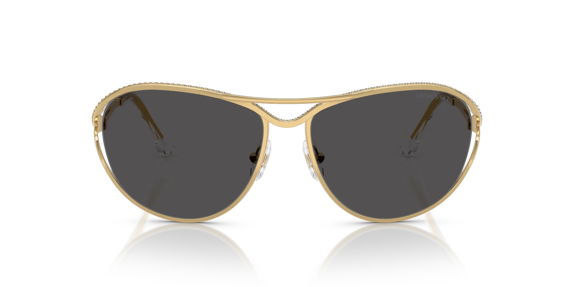 Swarovski SK7028 400487 Occhiali da sole Metallo Oro Grigio Pilot Normale - immagine 3