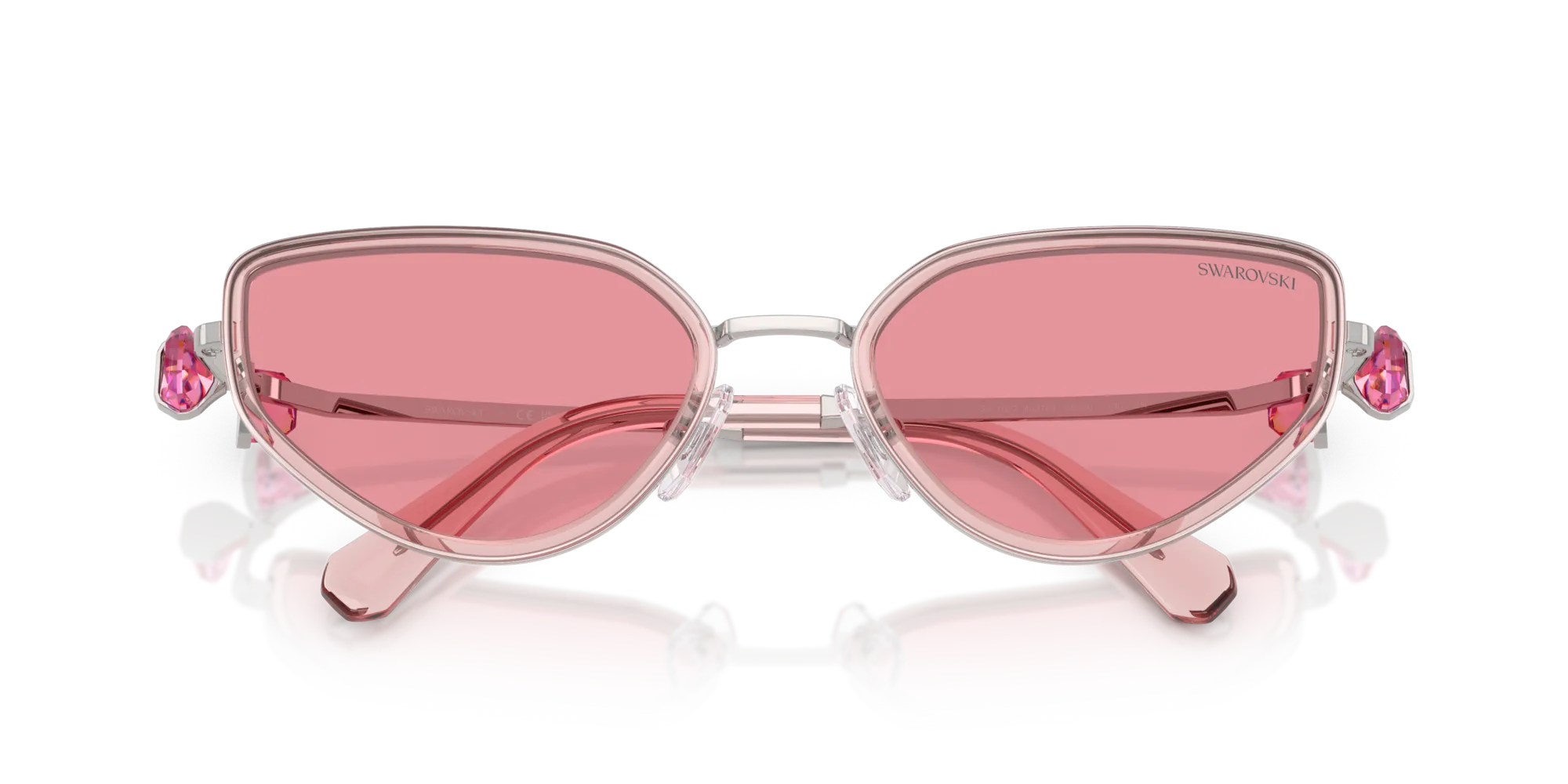 Swarovski SK7027 403784 Occhiali da sole Metallo Argento Rosa Geometrica Normale - immagine 2