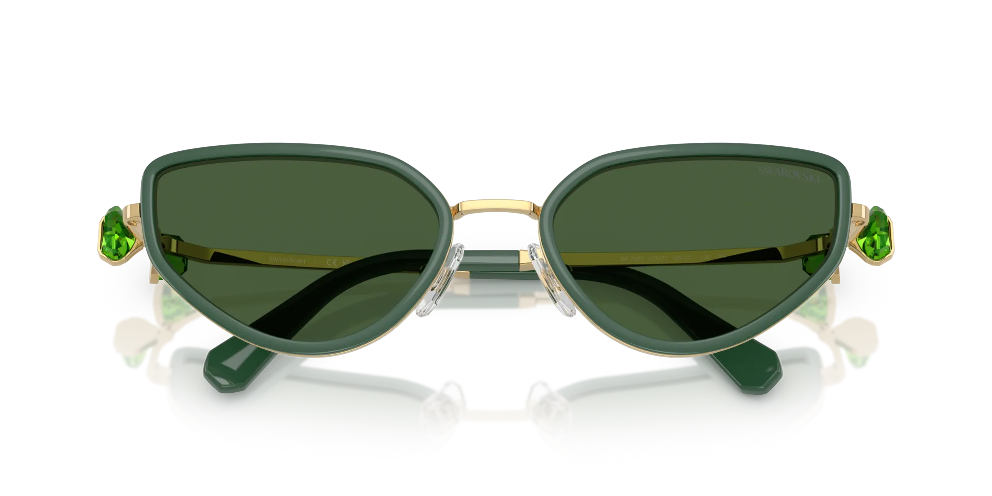 Swarovski SK7027 403371 Occhiali da sole Metallo Verde Verde Geometrica Normale - immagine 2