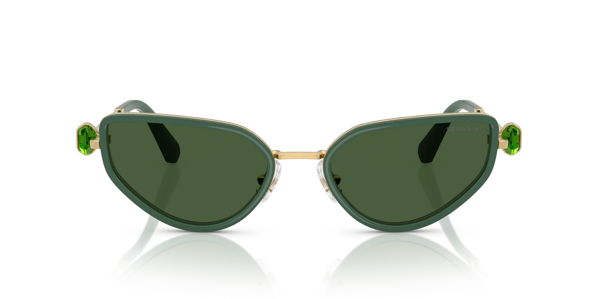 Swarovski SK7027 403371 Occhiali da sole Metallo Verde Verde Geometrica Normale - immagine 3