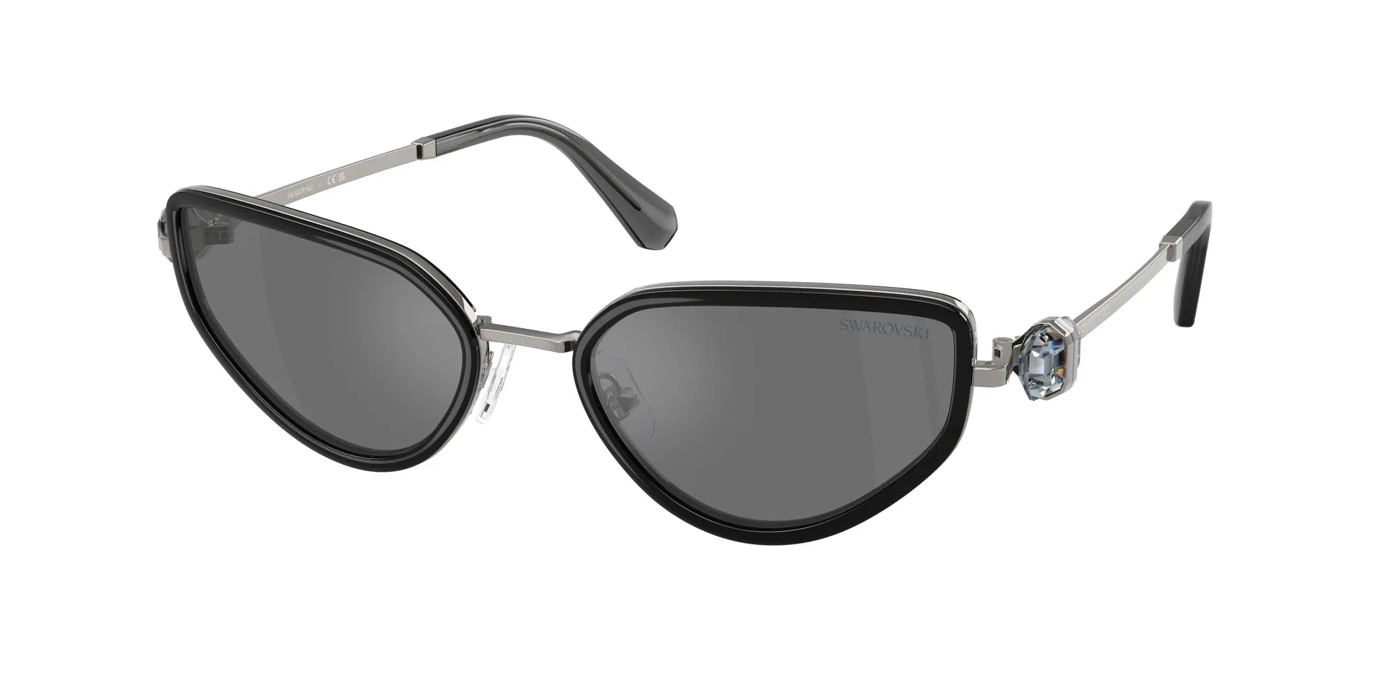 Swarovski SK7027 40326G Occhiali da sole Metallo Grigio Grigio Geometrica Specchiate - immagine 1