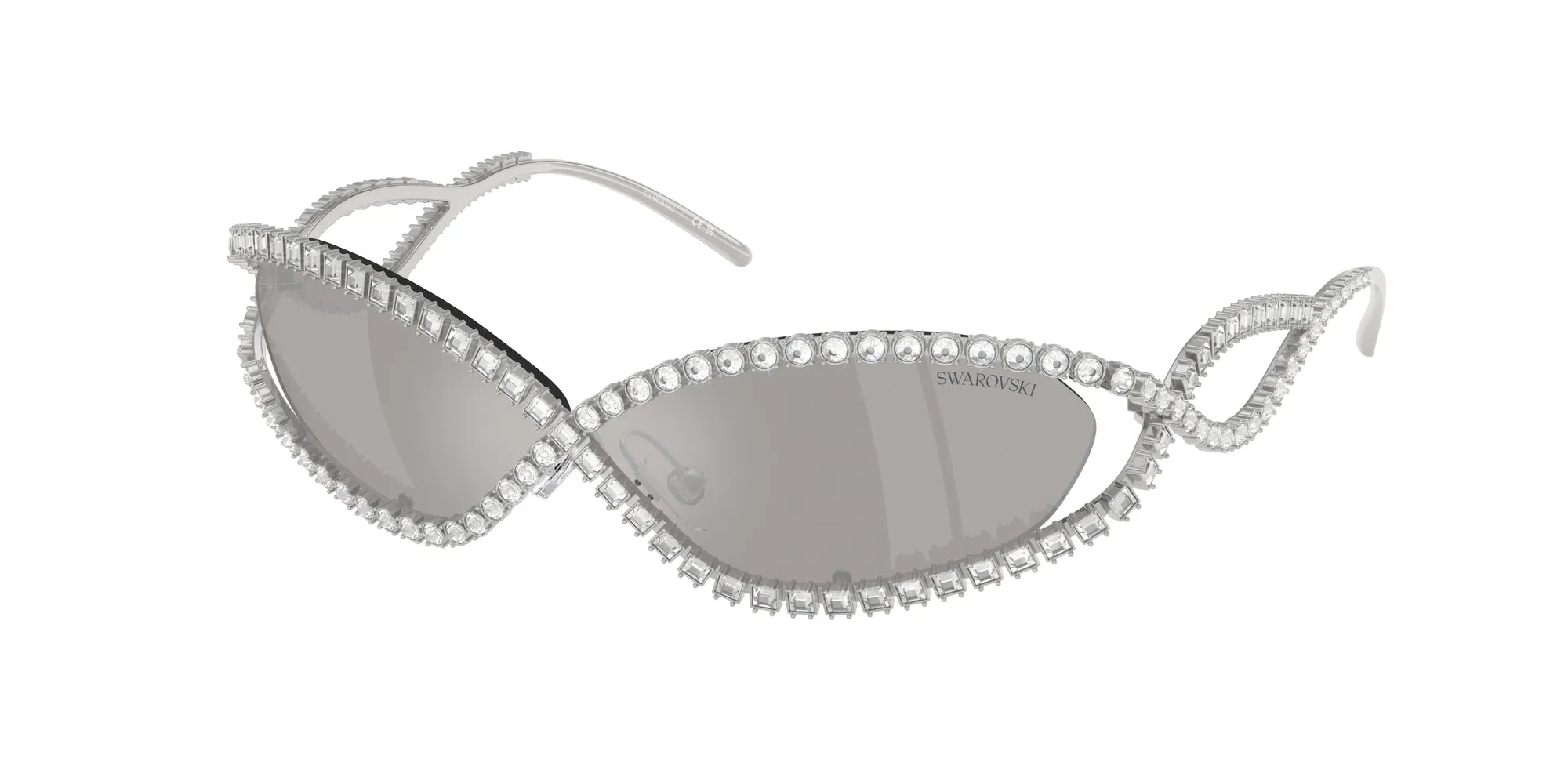 Swarovski SK7024 40016G Occhiali da sole Metallo Argento Grigio Geometrica Specchiate - immagine 1