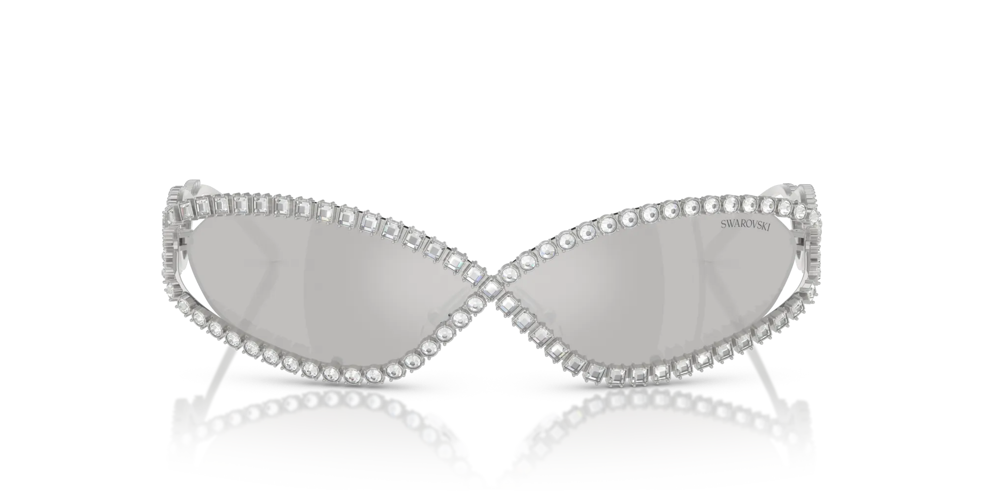 Swarovski SK7024 40016G Occhiali da sole Metallo Argento Grigio Geometrica Specchiate - immagine 3